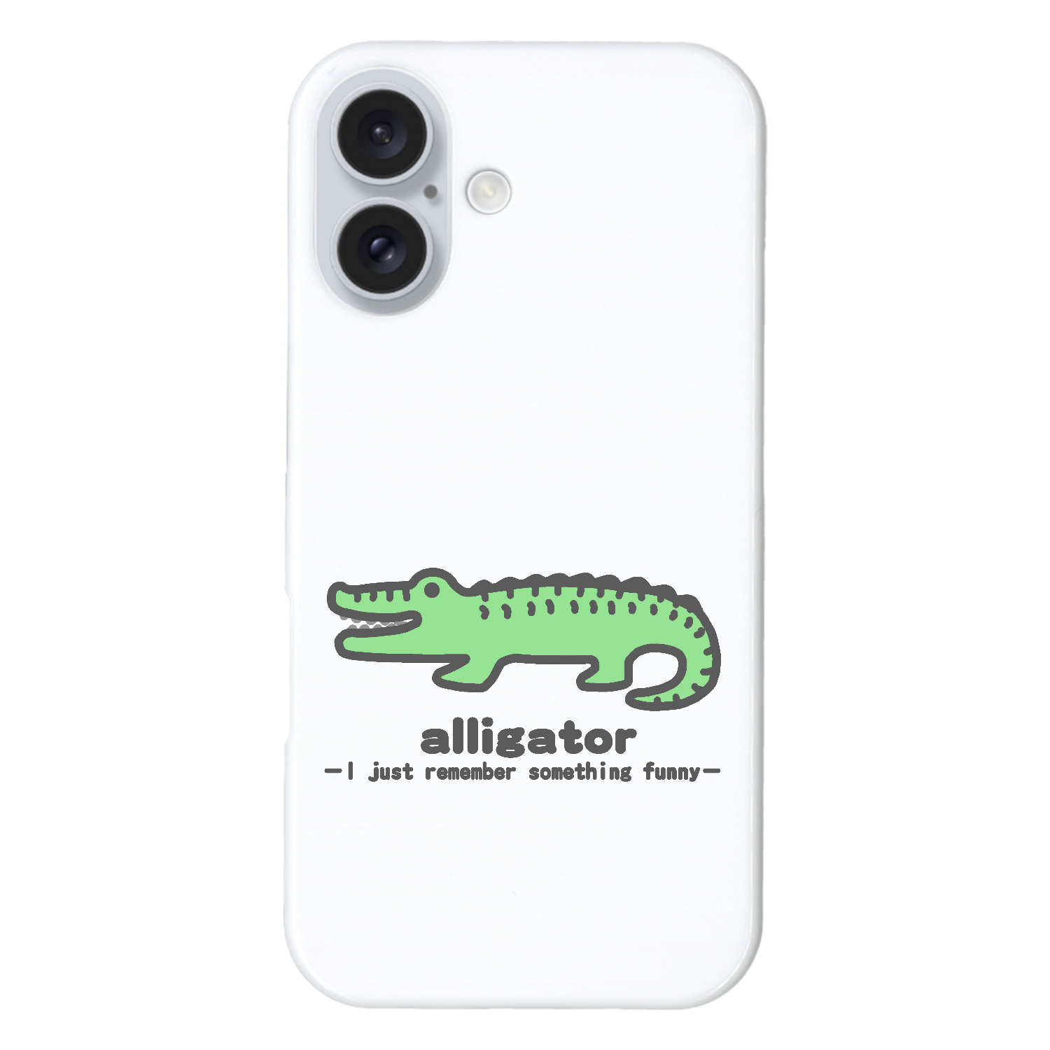 思い出し笑いのワニⅡ iPhone16 (ハードケース)