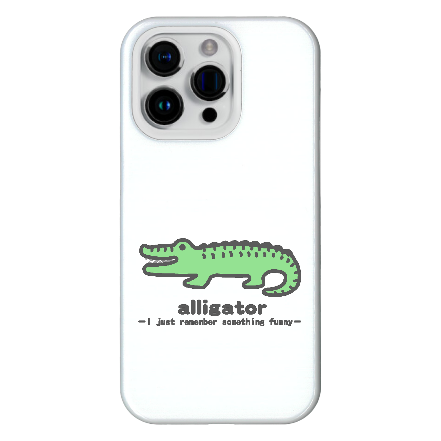 思い出し笑いのワニⅡ iPhone15 Pro (ハードケース)