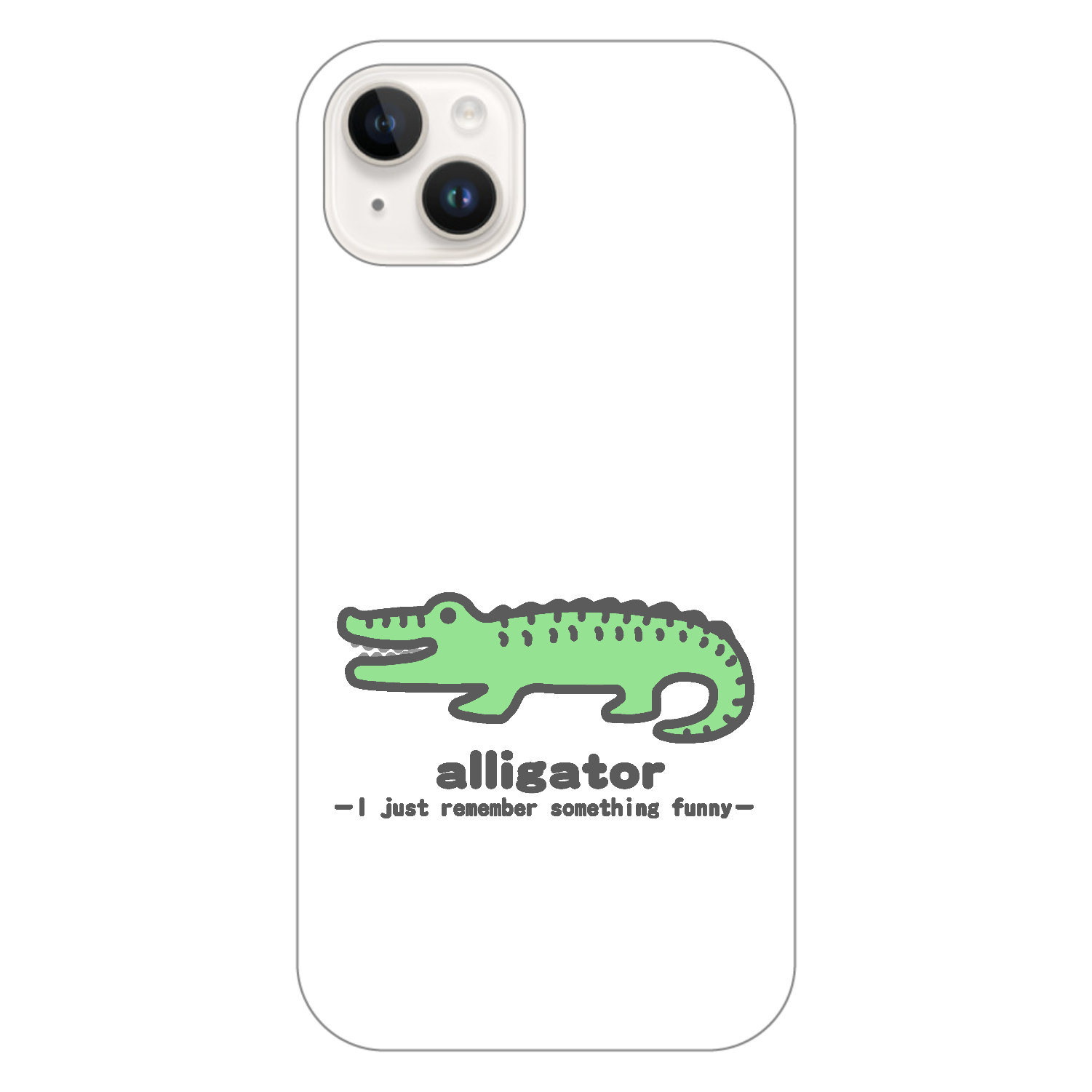 思い出し笑いのワニⅡ iPhone14 Plus (白)