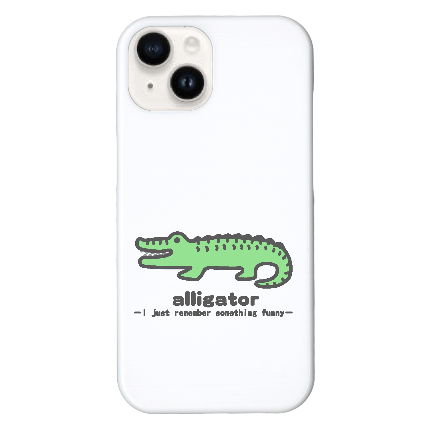 思い出し笑いのワニⅡ iPhone15 (ハードケース)