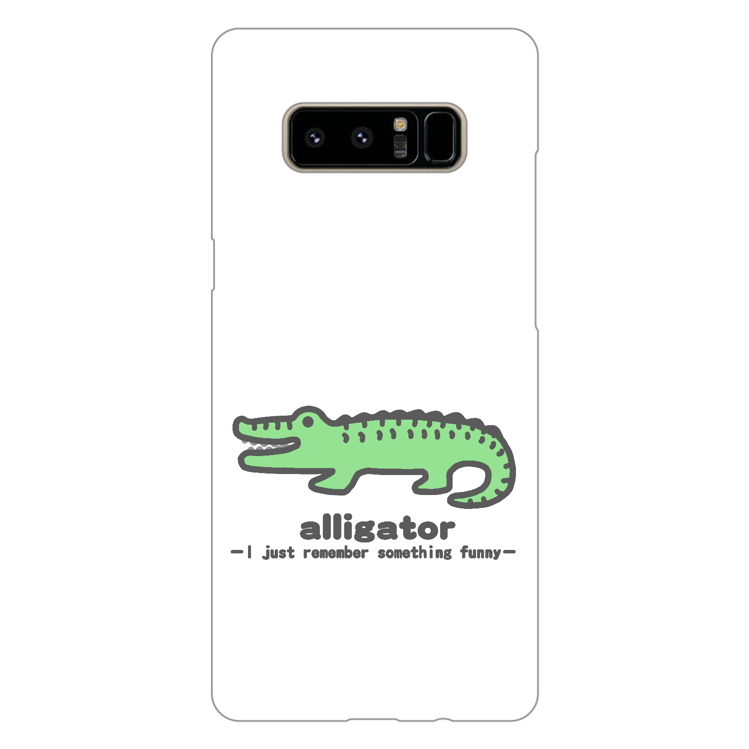 思い出し笑いのワニⅡ Galaxy Note8（白）