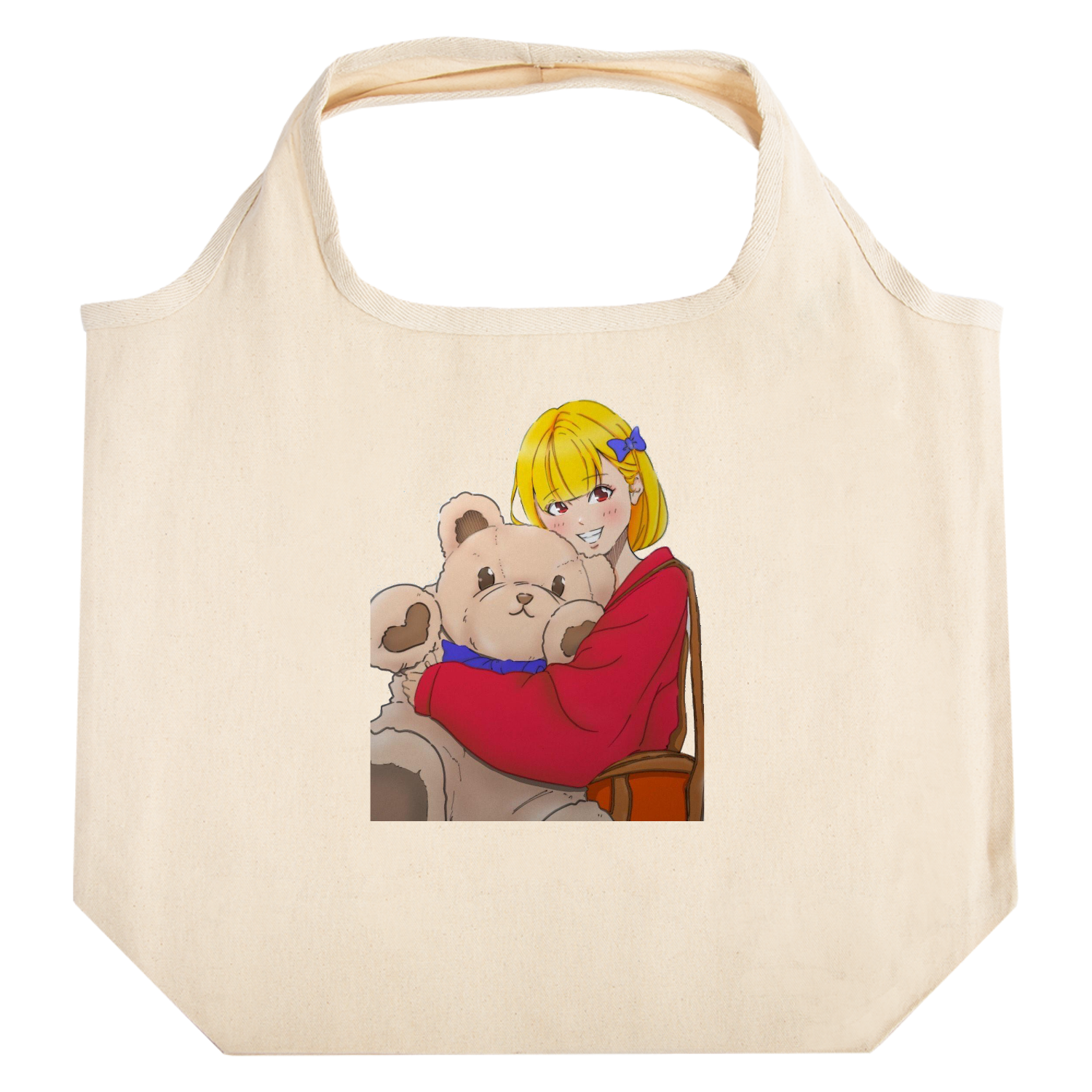 クマと女の子 たためるマルシェ【白プリントあり】