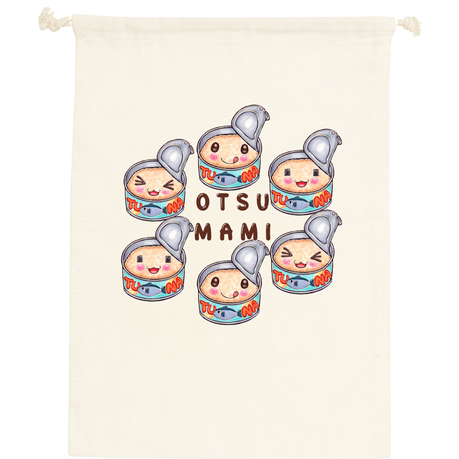 おつまみツナ缶  コットン巾着（L）