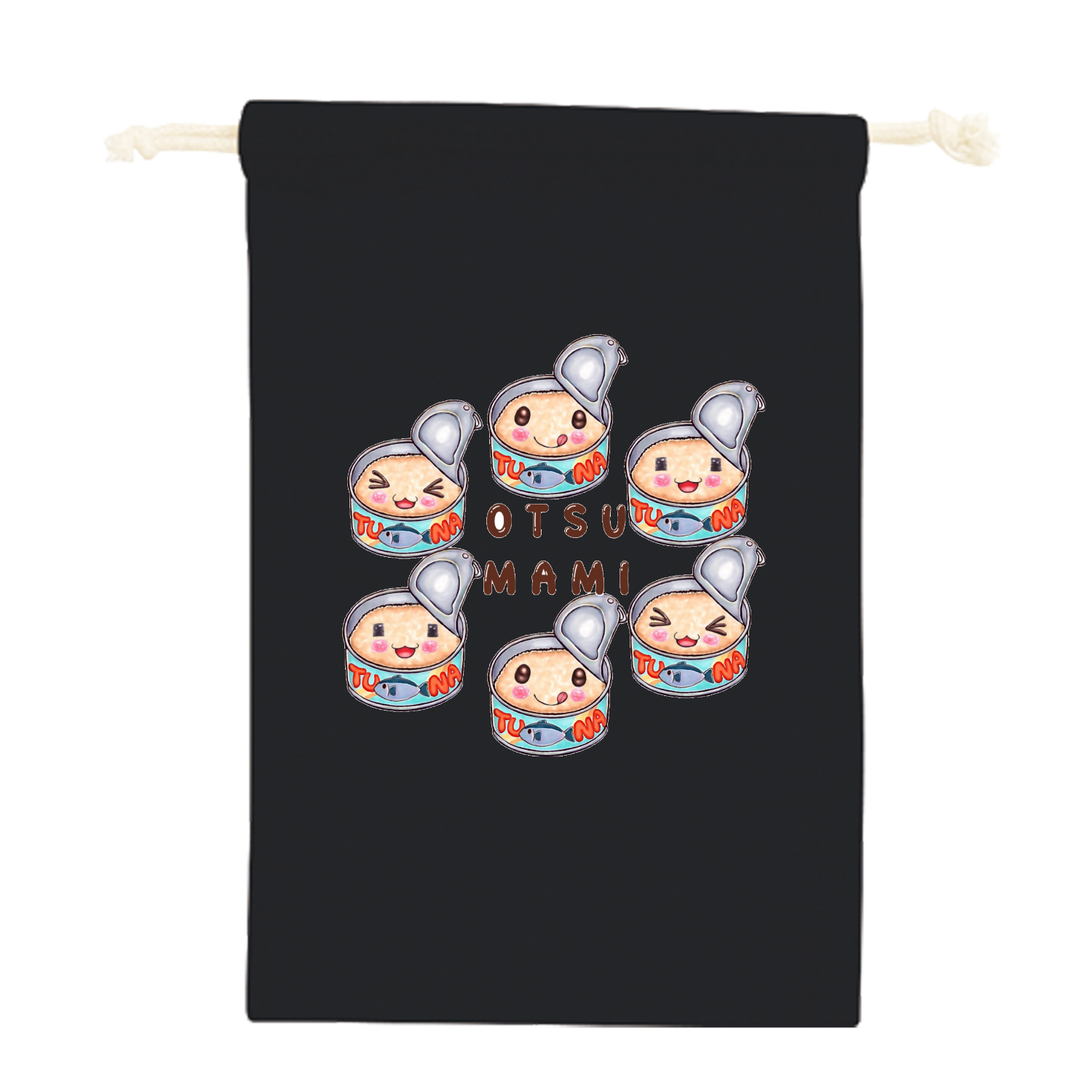 おつまみツナ缶  コットン巾着（Ｍ）