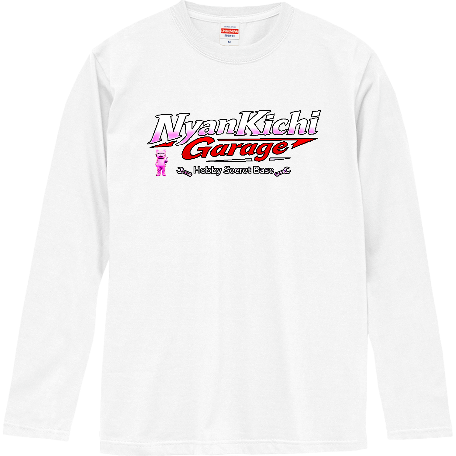 にゃんきちガレージ　オリジナルデザイン ロングスリーブTシャツ