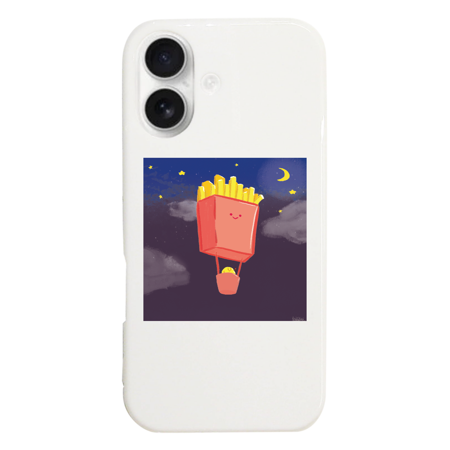気球シリーズ「フライドポテト気球 feat おじゃが」 iPhone17 (ハードケース)