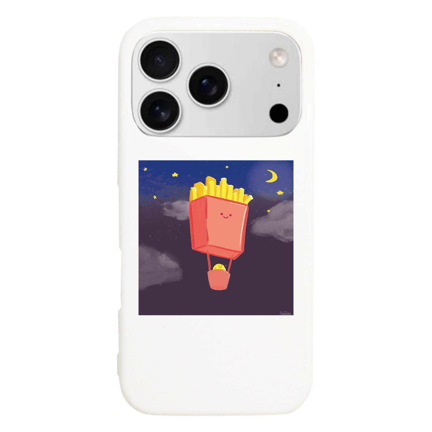 気球シリーズ「フライドポテト気球 feat おじゃが」 iPhone17 Pro (ハードケース)