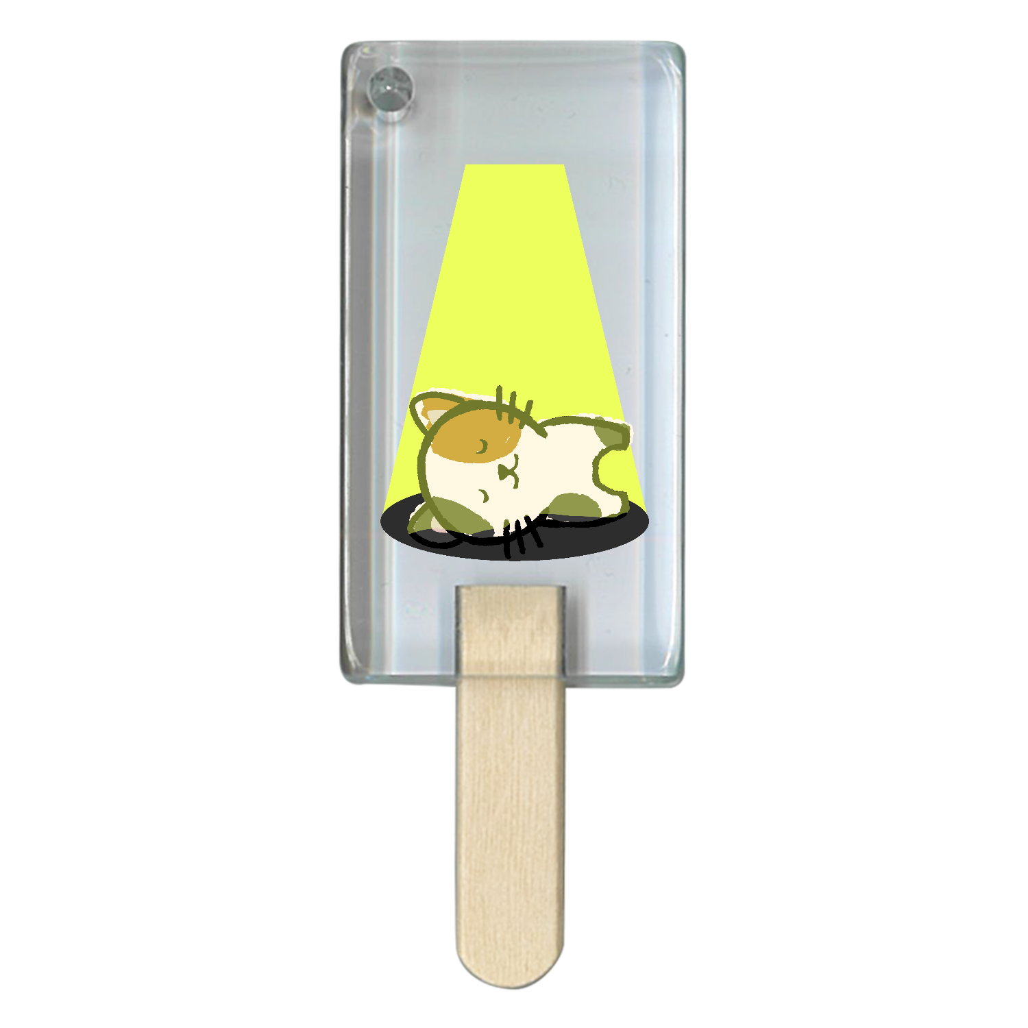 ミケネコとスポットライト アイス型アクリルチャーム