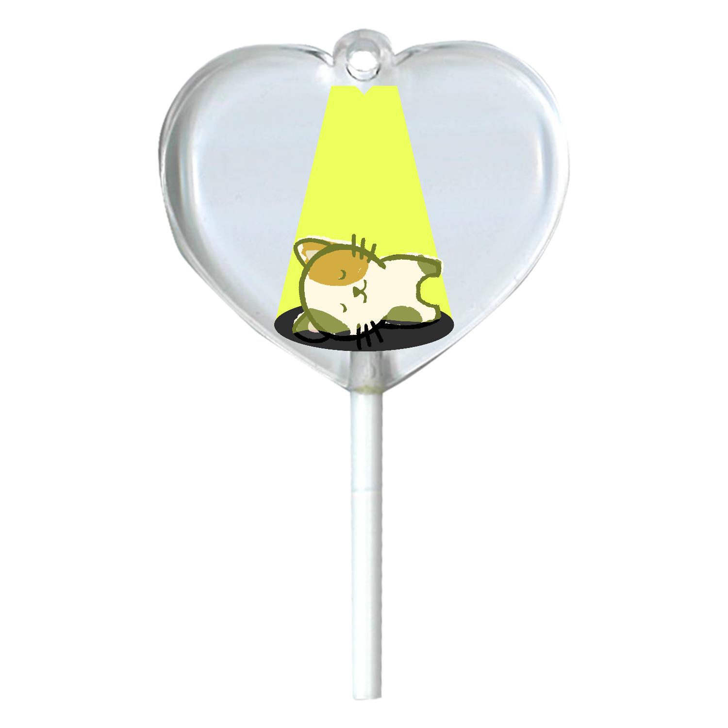 ミケネコとスポットライト ハートキャンディアクリルチャーム