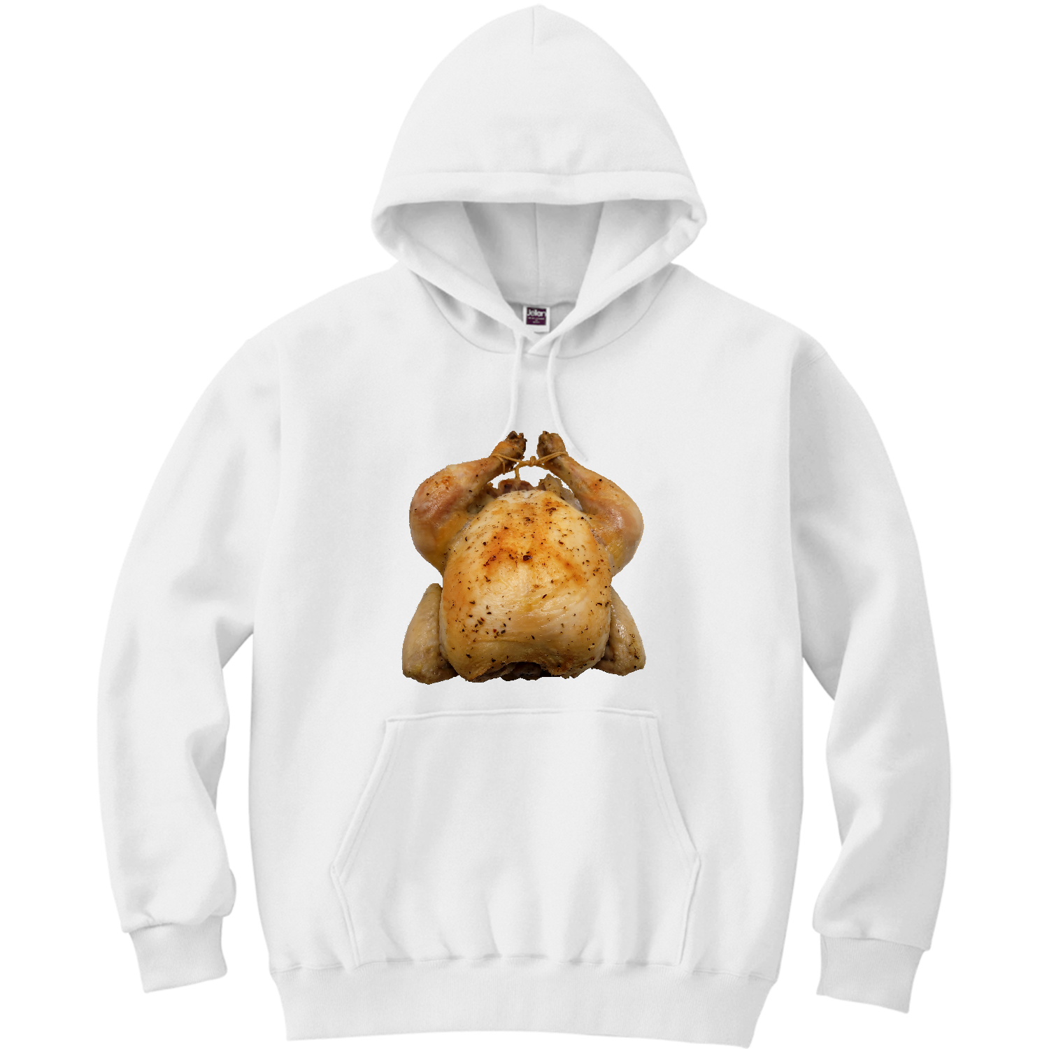 丸鶏のロースト 軽量プルパーカー (長袖プリント)