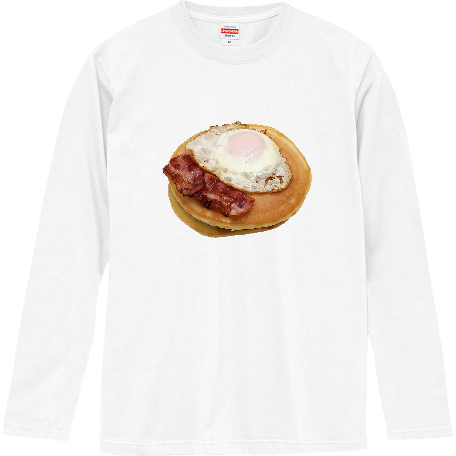 パンケーキ　ベーコンエッグ ロングスリーブTシャツ