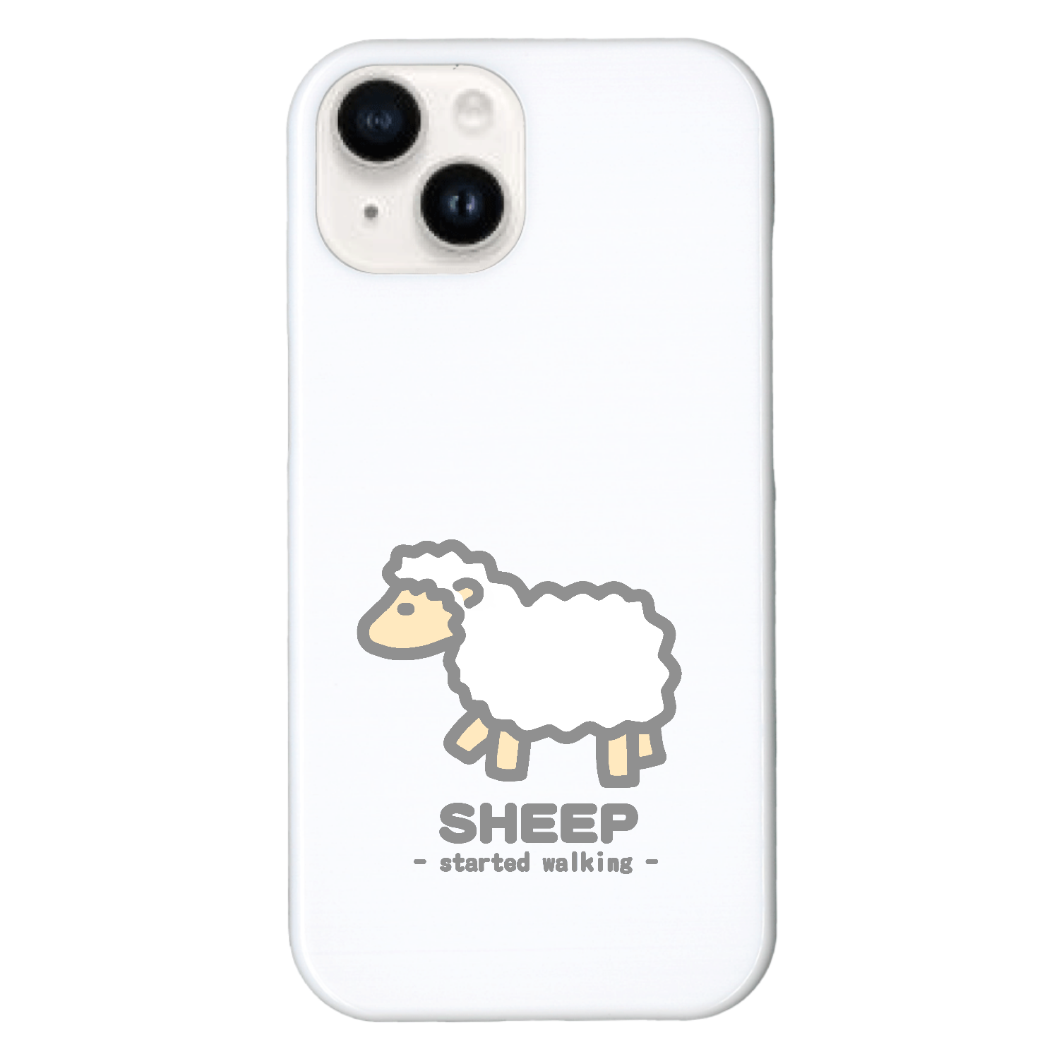 なんとなく歩き出すひつじⅡ（灰） iPhone15 (ハードケース)