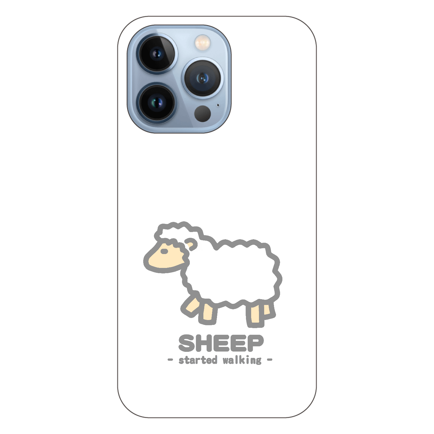 なんとなく歩き出すひつじⅡ（灰） iPhone13 Pro (白/黒) 