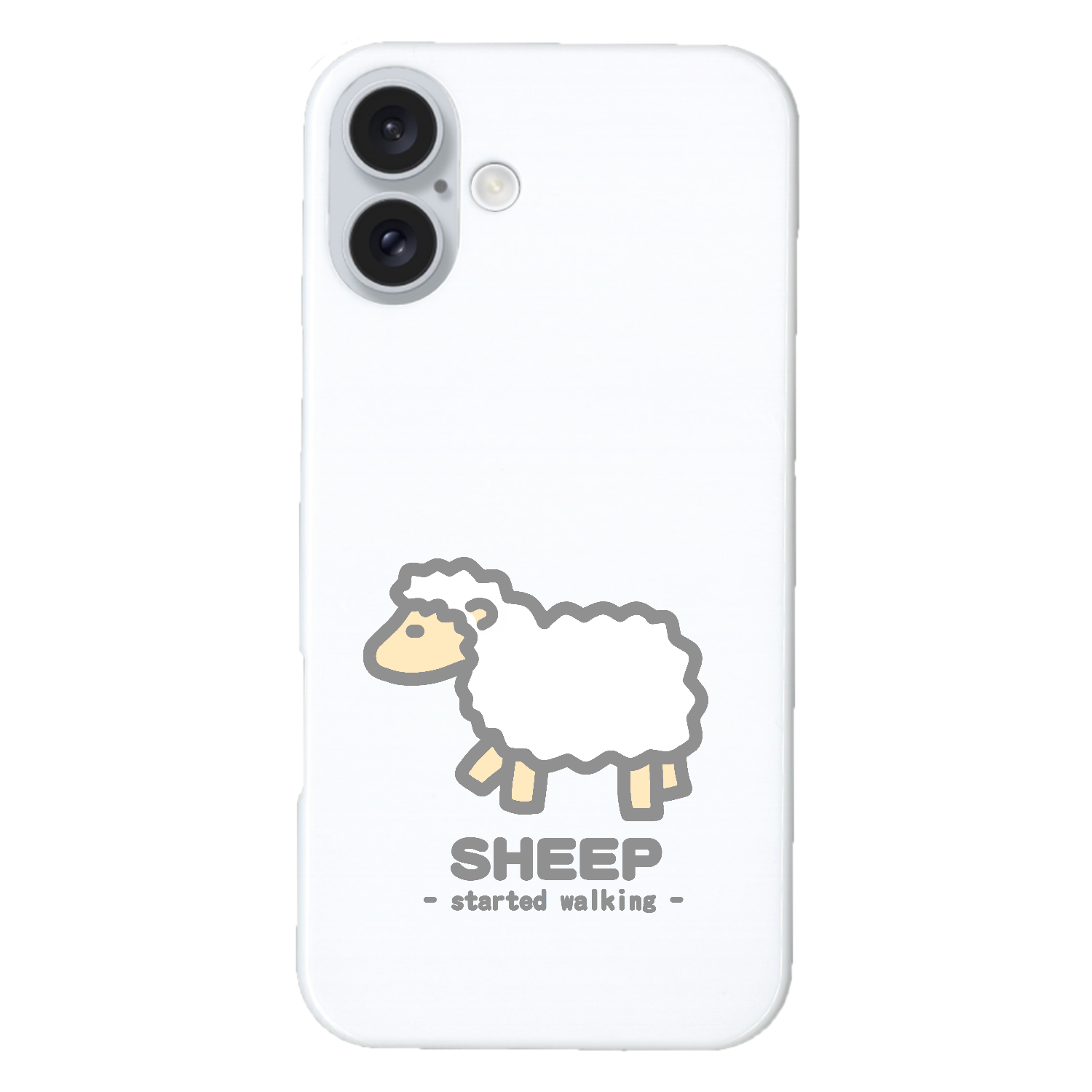なんとなく歩き出すひつじⅡ（灰） iPhone16 Plus (ハードケース)