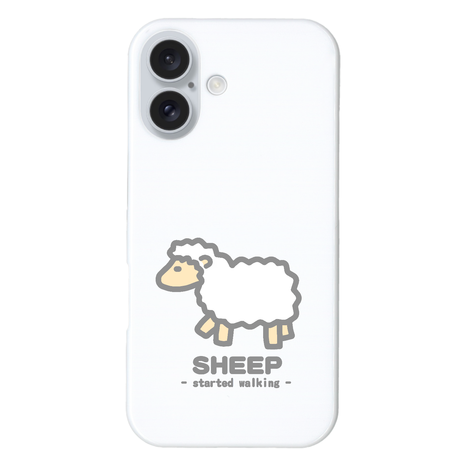 なんとなく歩き出すひつじⅡ（灰） iPhone16 (ハードケース)