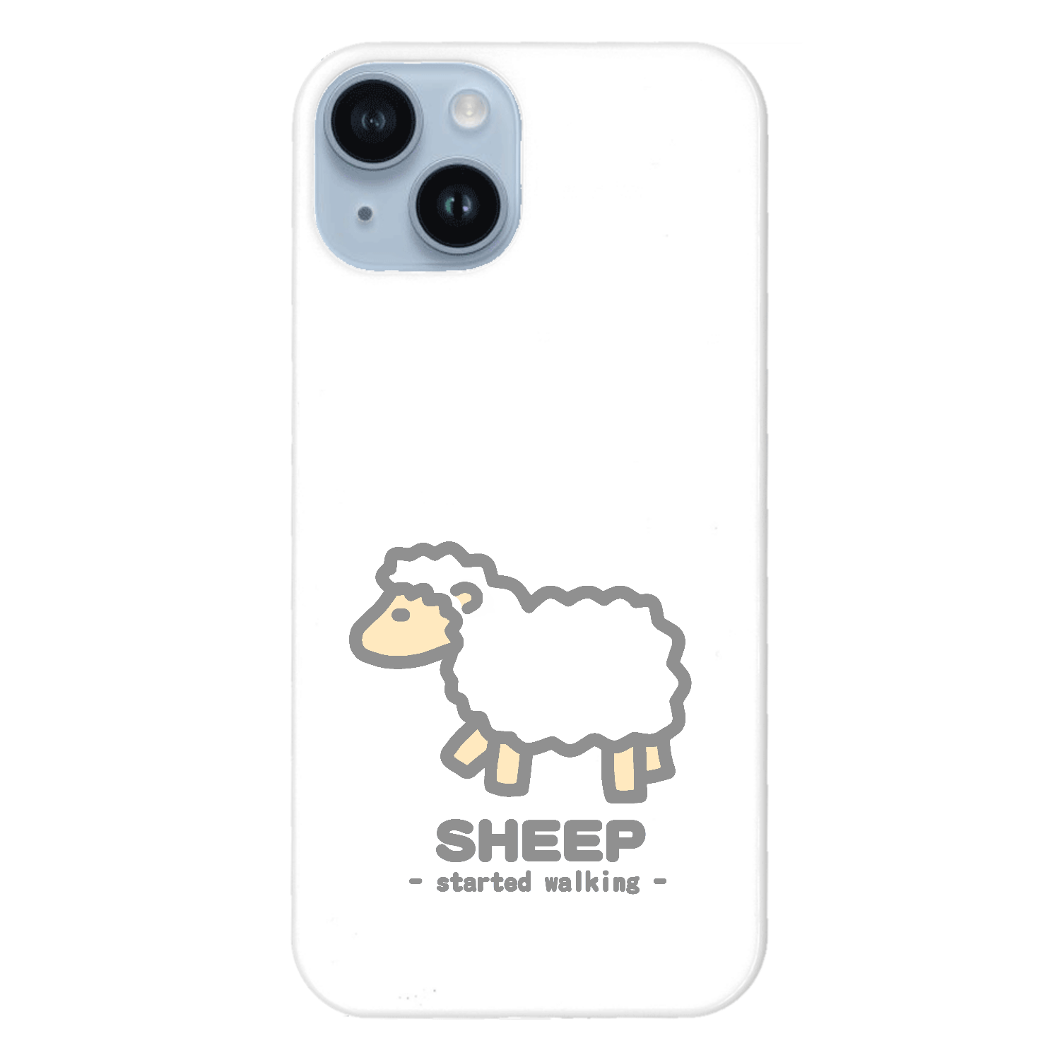 なんとなく歩き出すひつじⅡ（灰） iPhone14 (白)