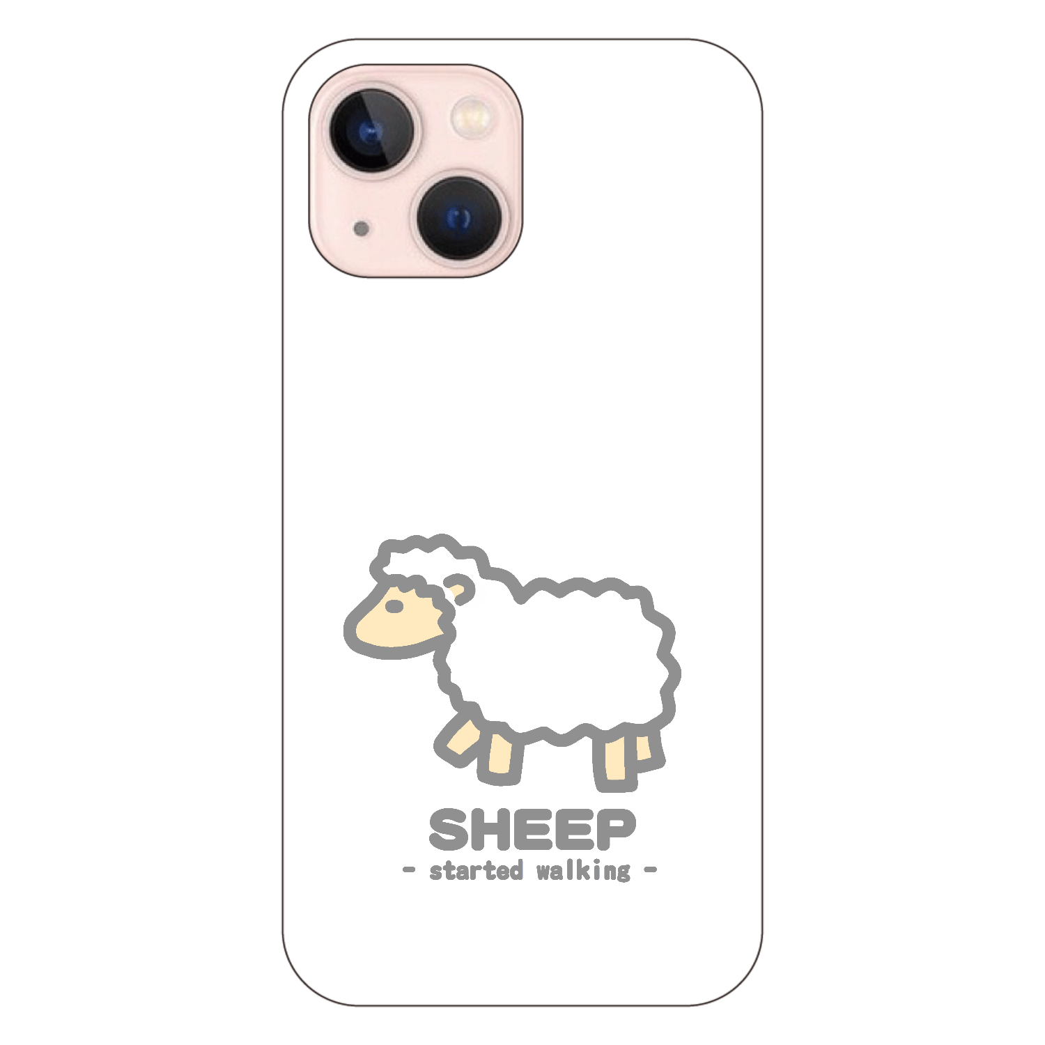 なんとなく歩き出すひつじⅡ（灰） iPhone13 mini (白/黒) 