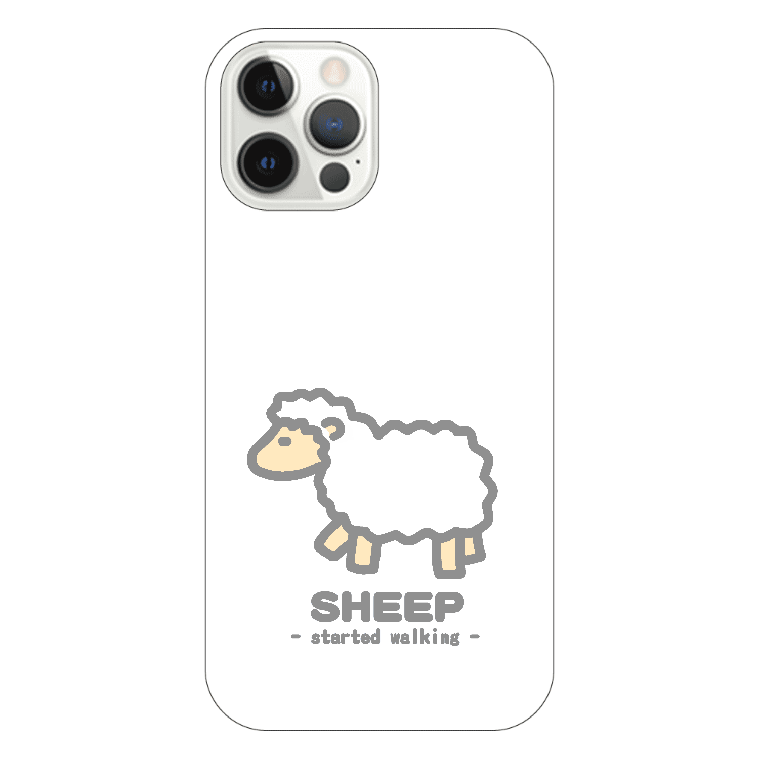 なんとなく歩き出すひつじⅡ（灰） iPhone12 Pro (白/黒)