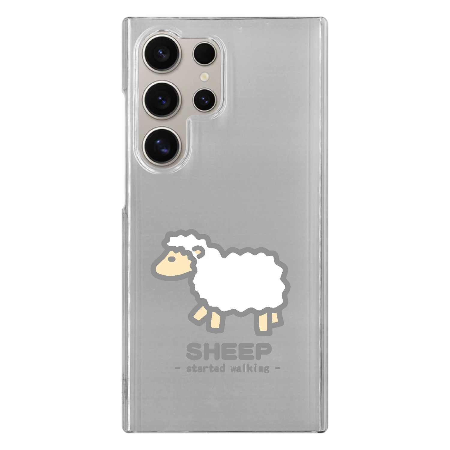 なんとなく歩き出すひつじⅡ（灰） Galaxy S24 Ultra (SC-52E/SCG26) ハードケース