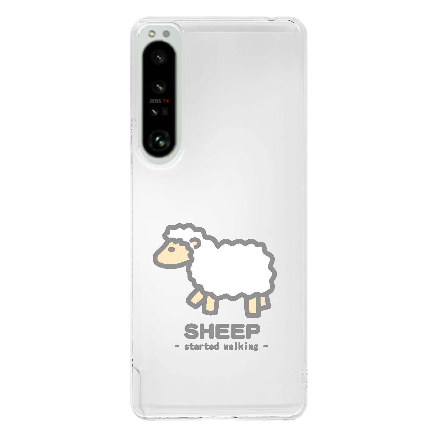 なんとなく歩き出すひつじⅡ（灰） Xperia 1 IV (SO-51C/SOG06/A201SO) ハードケース