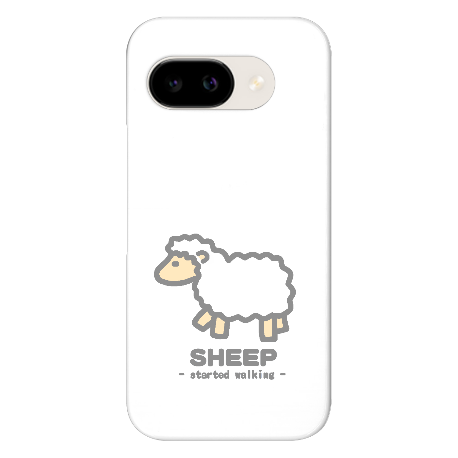 なんとなく歩き出すひつじⅡ（灰） Google Pixel 9a ハードケース
