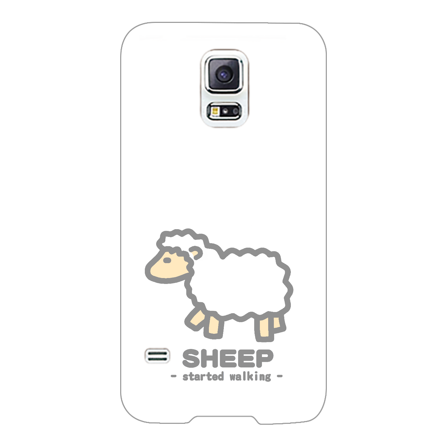 なんとなく歩き出すひつじⅡ（灰） Galaxy S5(SC-04F/SCL23)