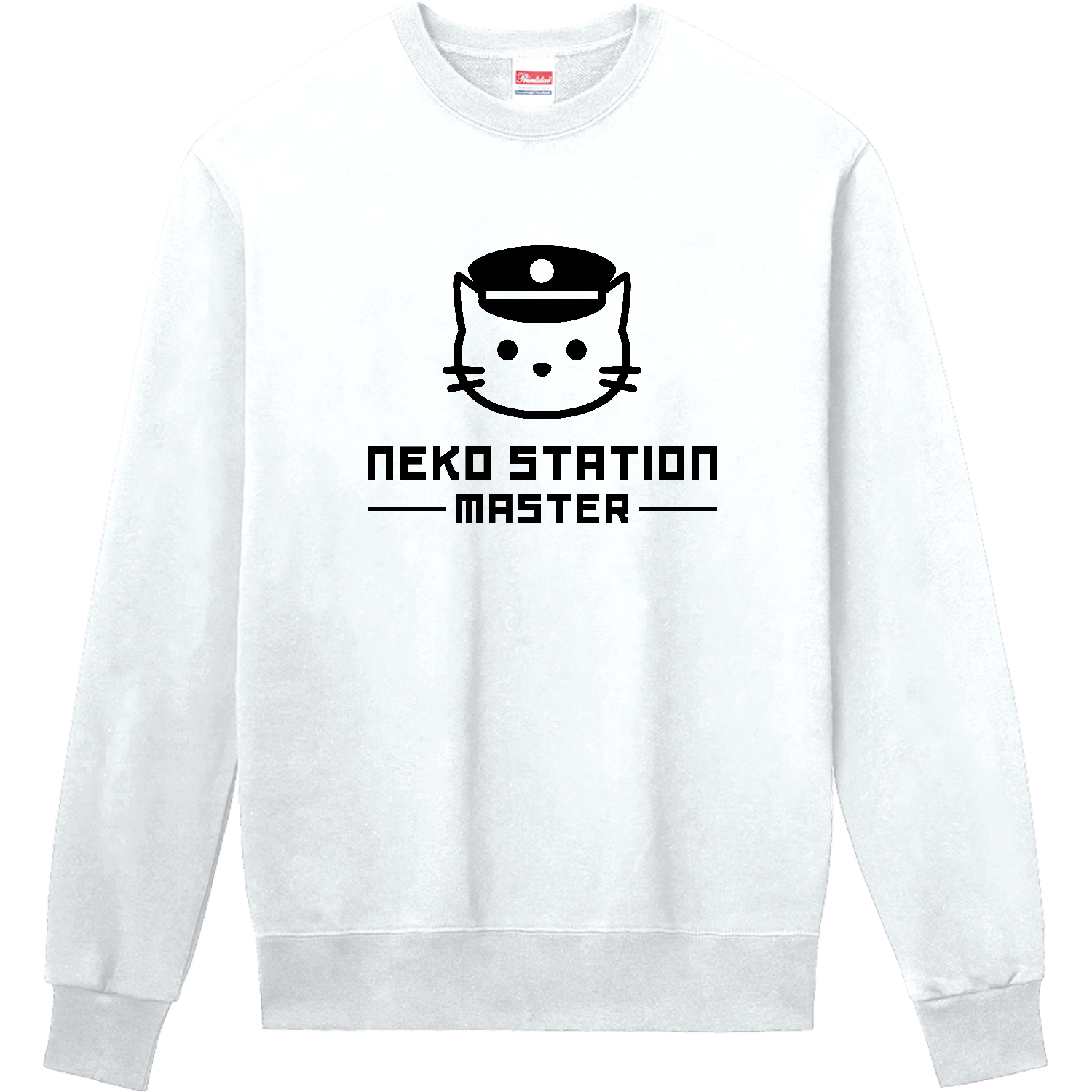 猫駅長 ロゴデザイン｜NEKO STATION MASTER｜シンプル モノクロ