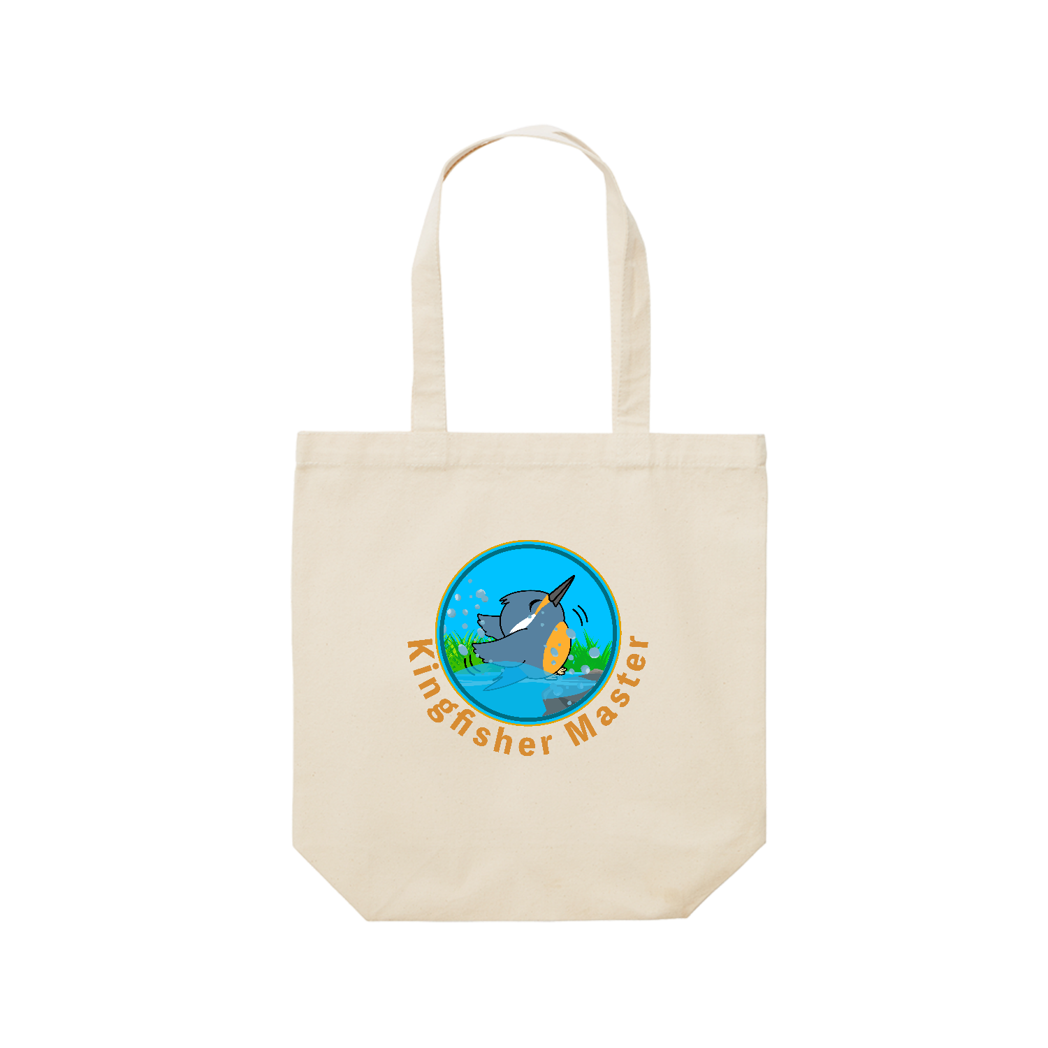 カワセミマスター レギュラーキャンバストートバッグ(M) (フルカラー転写プリント)