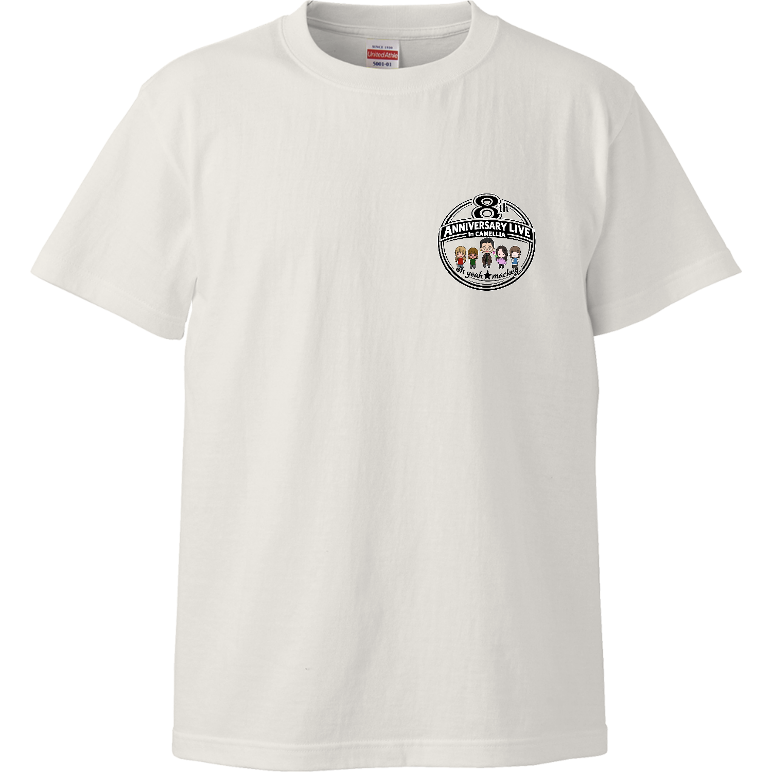 8周年記念ライブTシャツ　胸元プリントver.ハイクオリティーTシャツ1