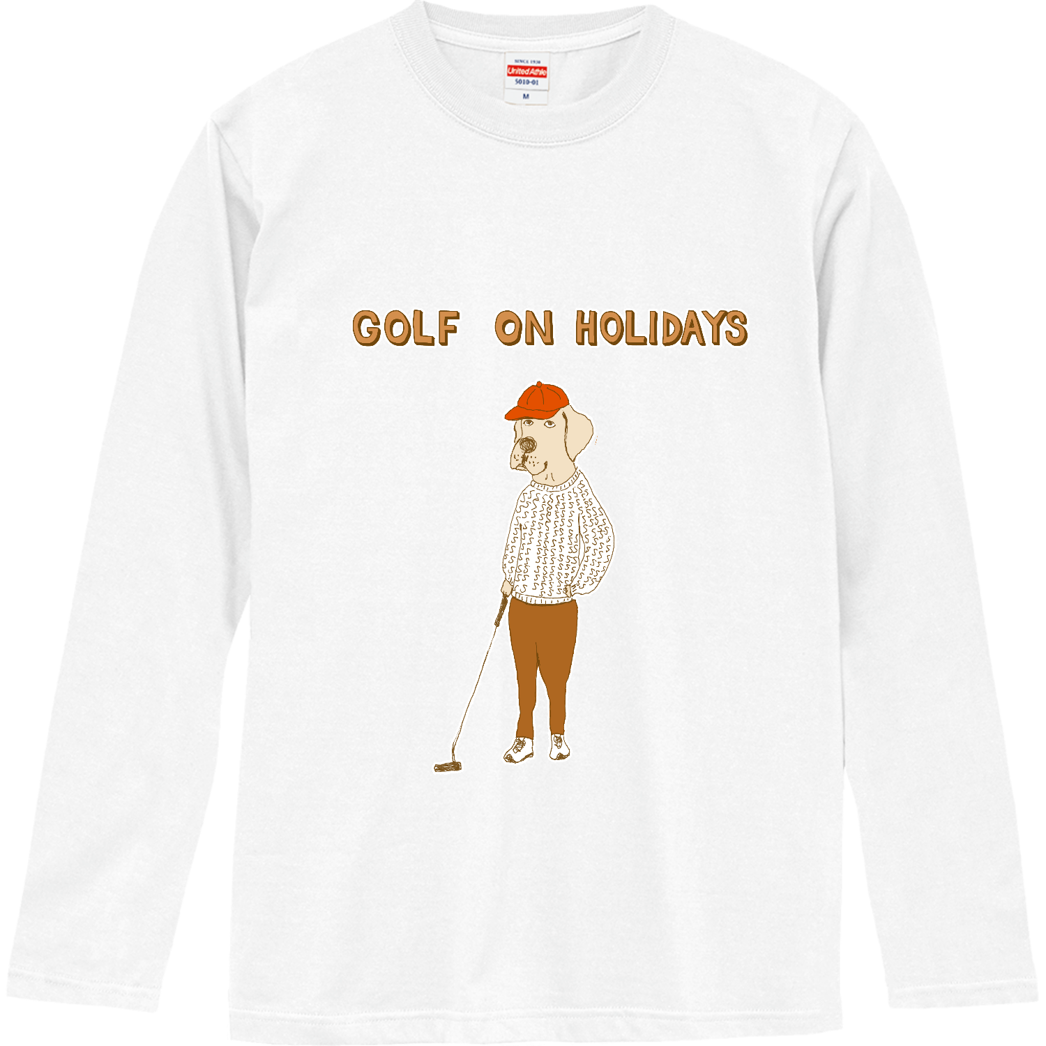 ゴルフデザイン「GOLF ON HOLIDAYS」 ロングスリーブTシャツ