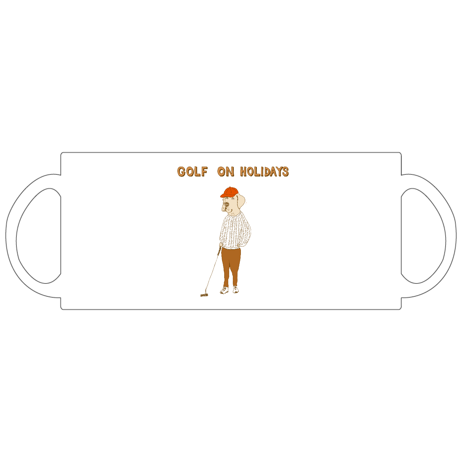 ゴルフデザイン「GOLF ON HOLIDAYS」定番マグカップ1