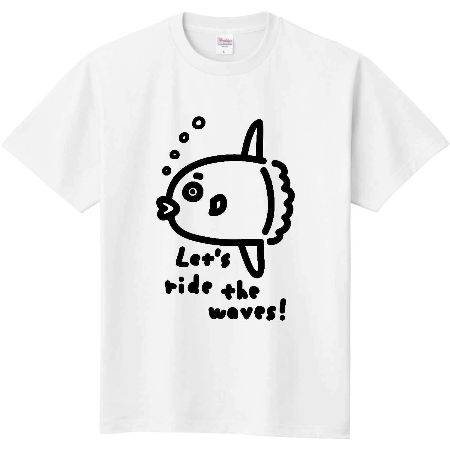 水泳　-波に乗るマンボウ 定番Ｔシャツ