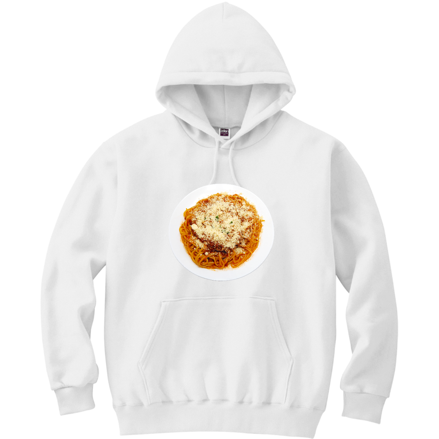ミートソースパスタ（粉チーズ） 軽量プルパーカー (長袖プリント)