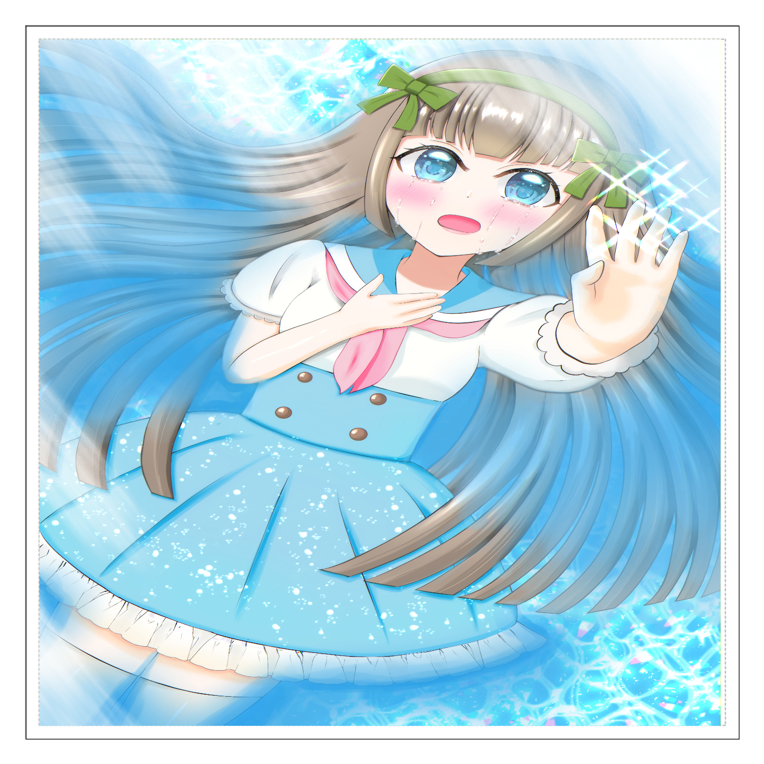 BlueTears 160mmクリアステッカー・シール