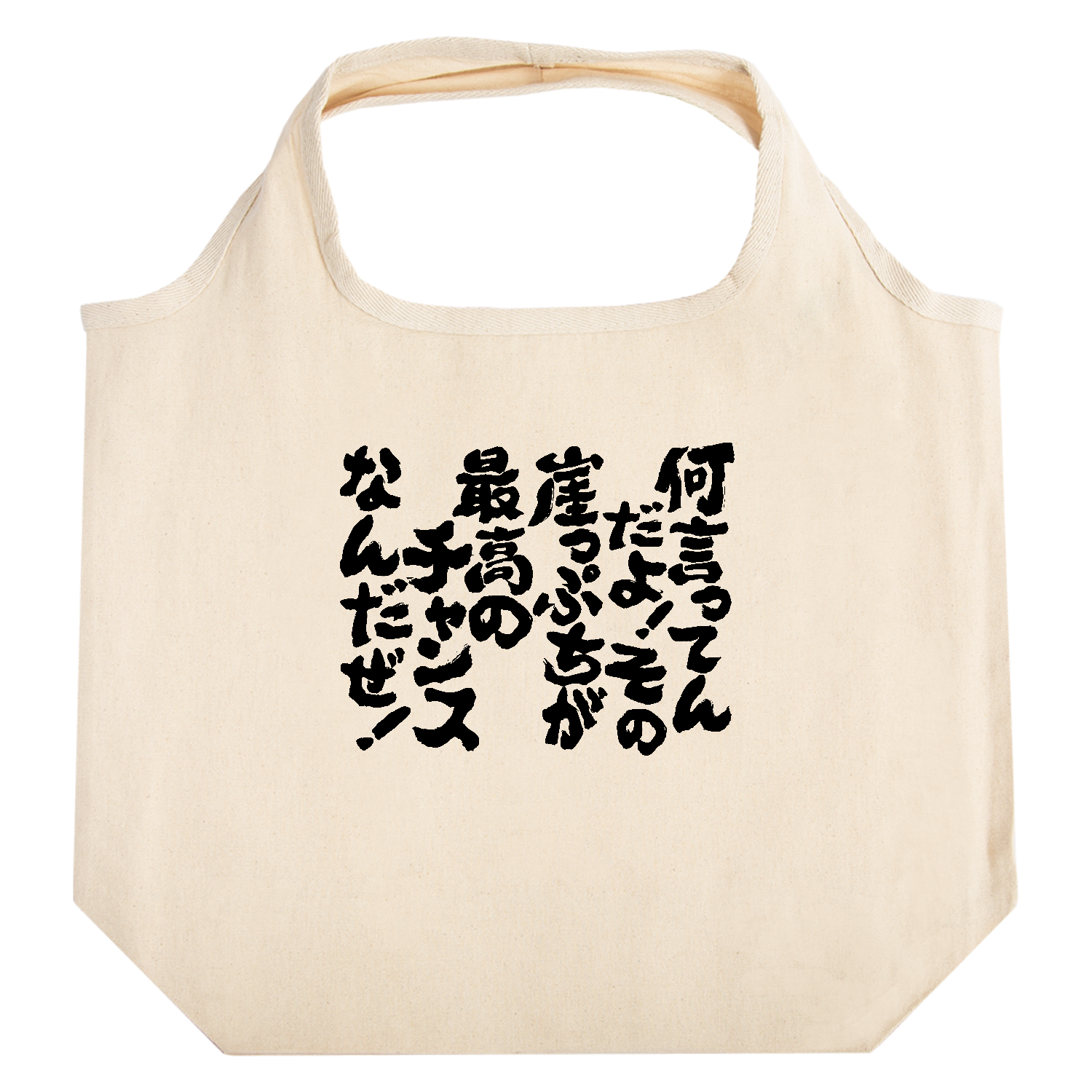 何言ってんだよ！その崖っぷちが最高のチャンスなんだぜ！ Tシャツ 面白い 筆文字 名言 ネタ メンズ レディース たためるマルシェ【白プリントあり】