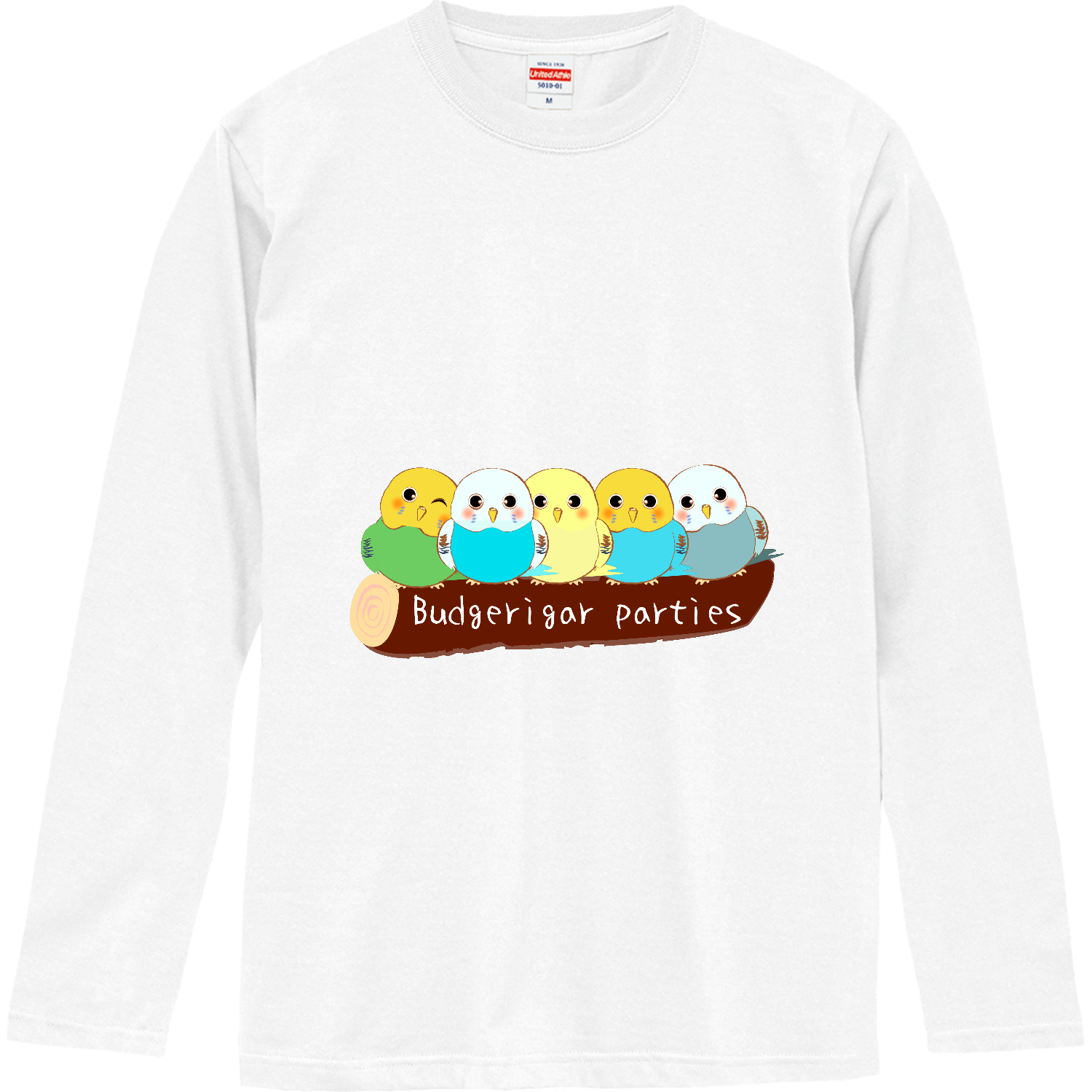 セキセイインコパーティー ロングスリーブTシャツ