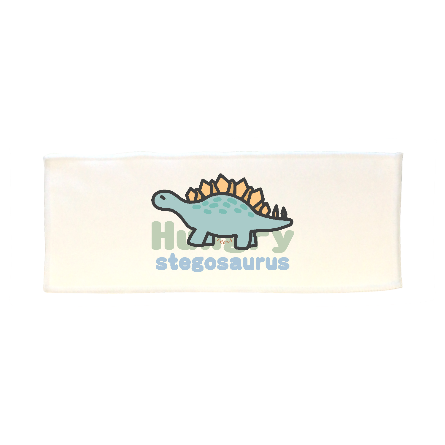 ステゴサウルス　お腹が空いてます（あお） ピクチャースタイル ハンドタオル（ロング）