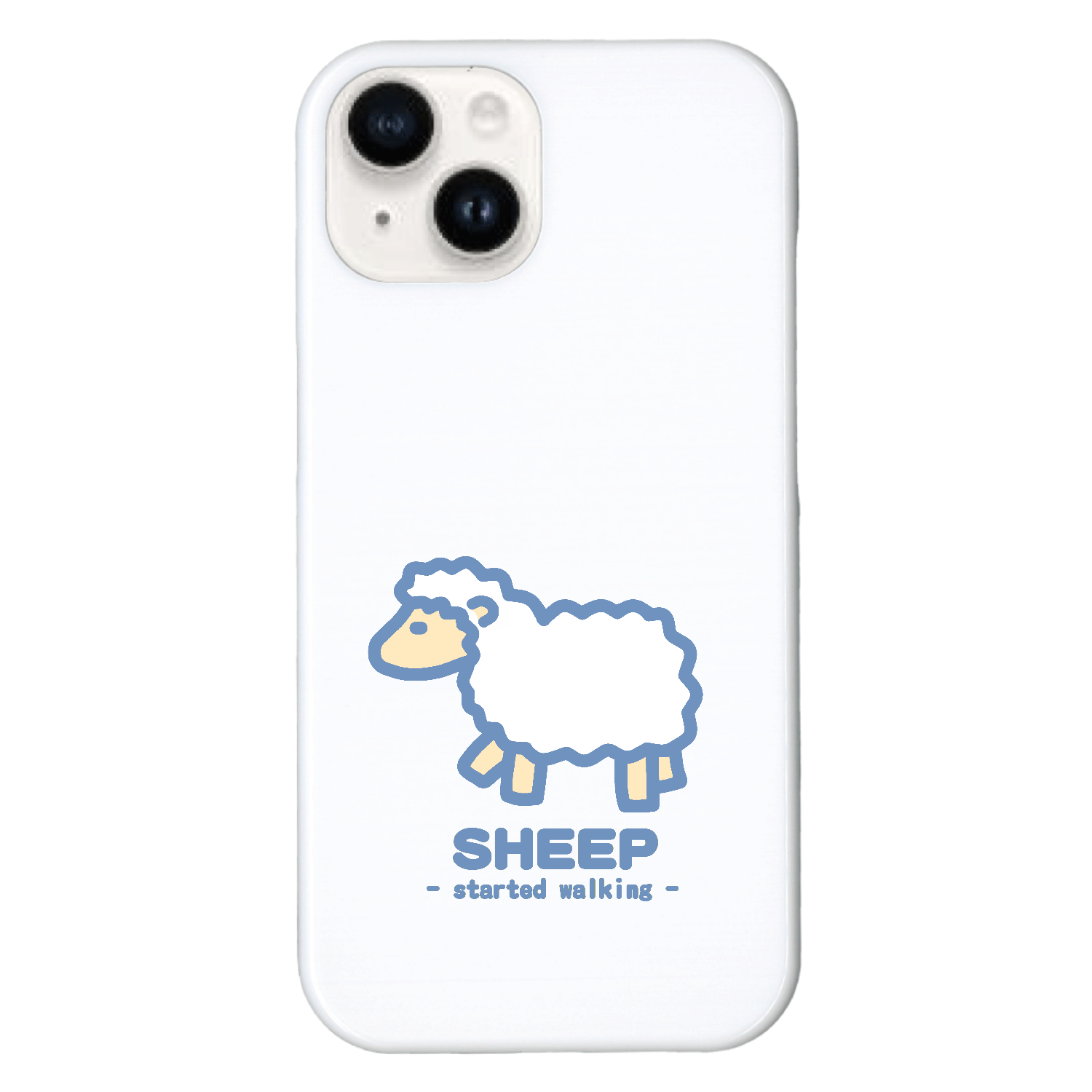 なんとなく歩き出すひつじⅡ（紺） iPhone15 (ハードケース)