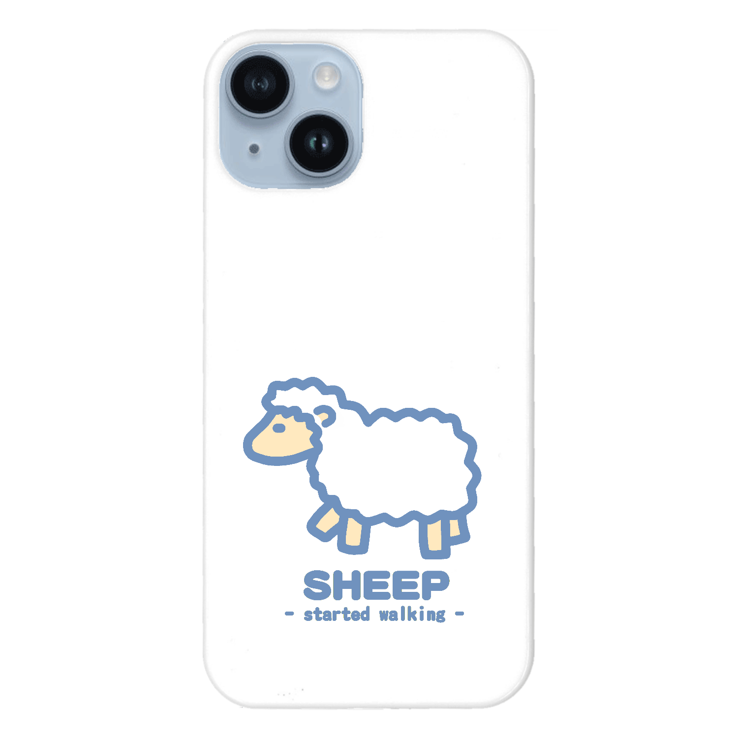 なんとなく歩き出すひつじⅡ（紺） iPhone14 (白)