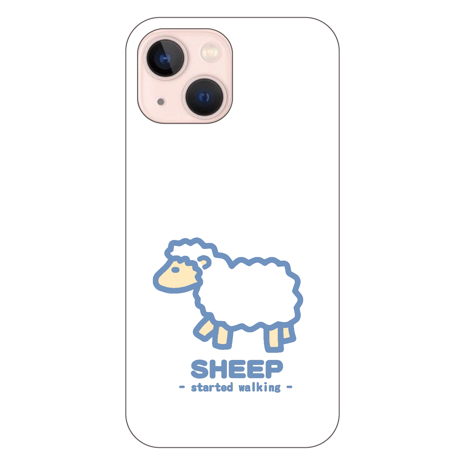 なんとなく歩き出すひつじⅡ（紺） iPhone13 mini (白/黒) 