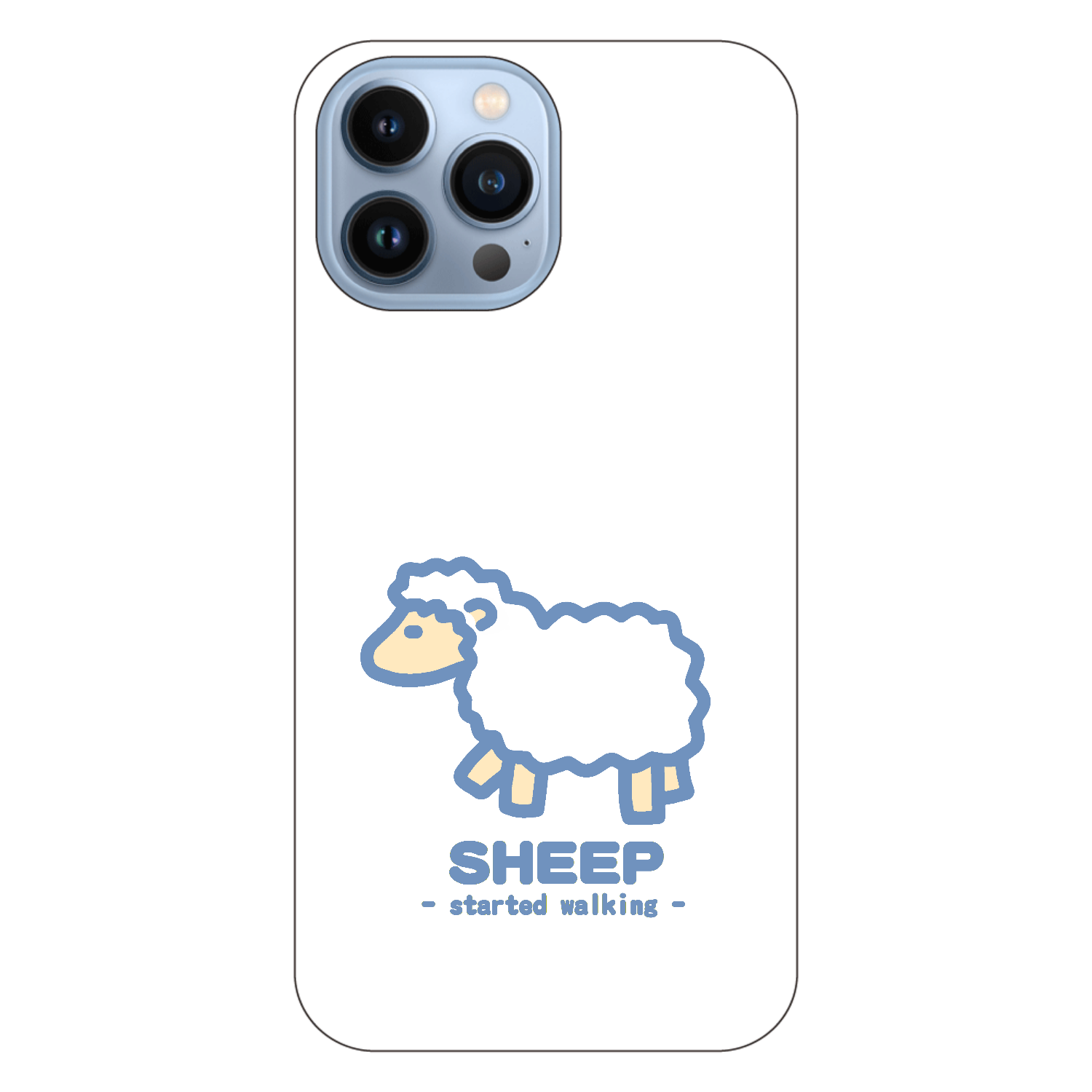 なんとなく歩き出すひつじⅡ（紺） iPhone13 Pro Max (白/黒) 