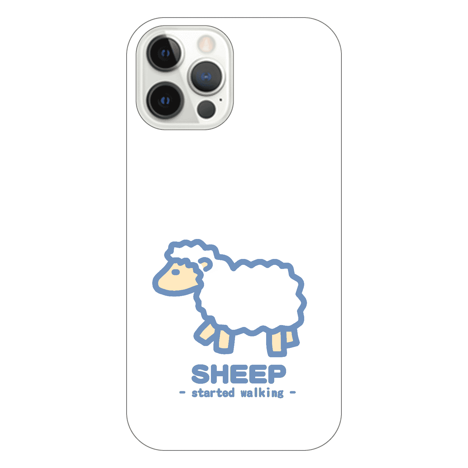 なんとなく歩き出すひつじⅡ（紺） iPhone12 Pro (白/黒)
