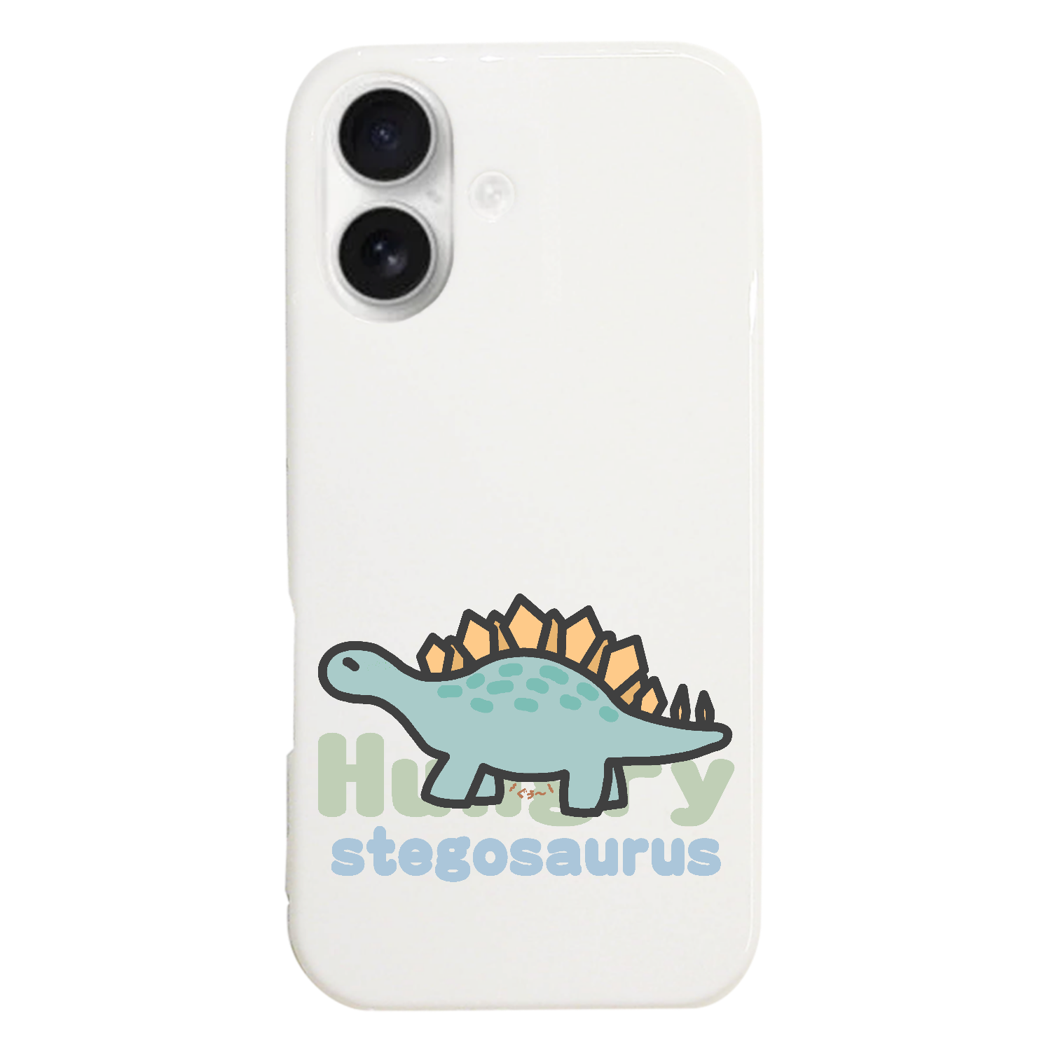 ステゴサウルス　お腹が空いてます（あお） iPhone17 (ハードケース)