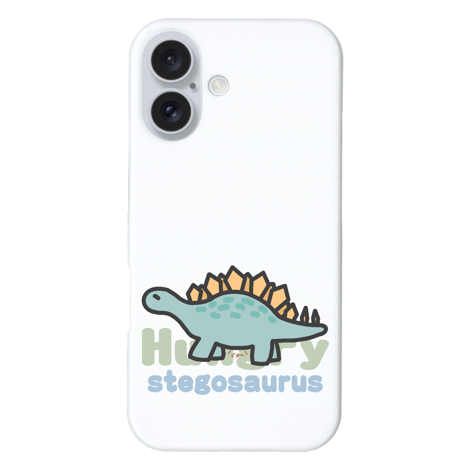 ステゴサウルス　お腹が空いてます（あお） iPhone16 (ハードケース)