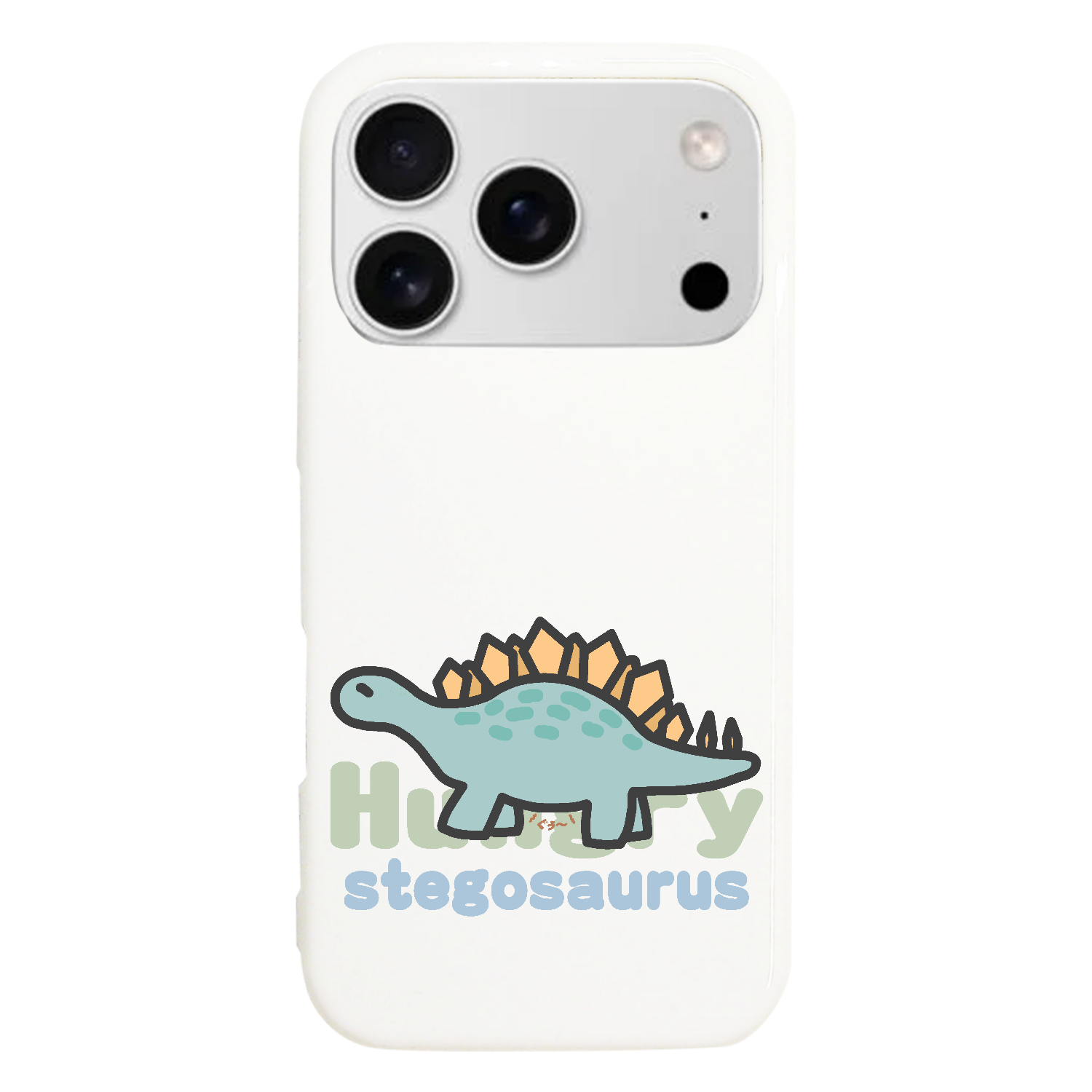 ステゴサウルス　お腹が空いてます（あお） iPhone17 Pro (ハードケース)