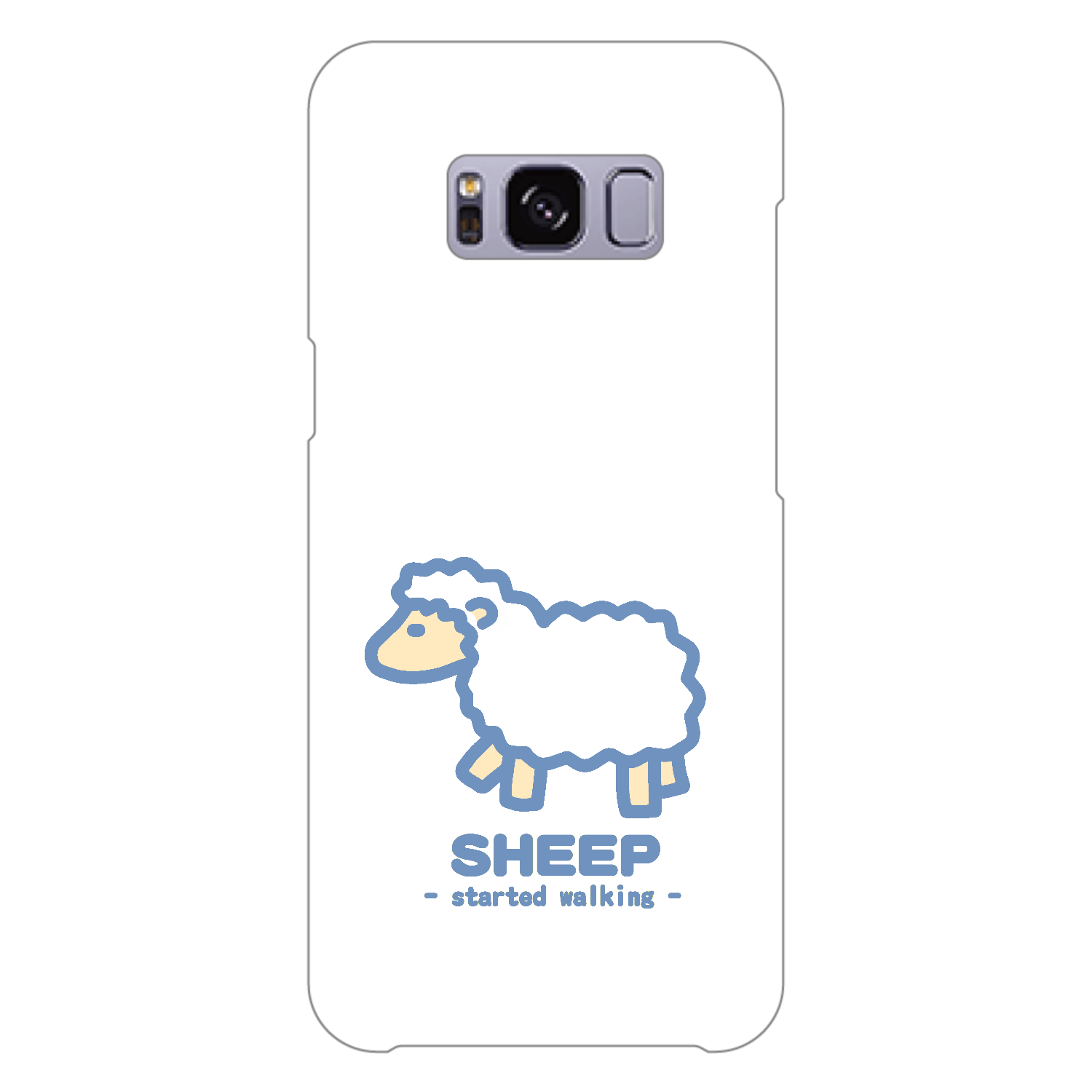 なんとなく歩き出すひつじⅡ（紺） Galaxy S8 (SC-02J)(白)
