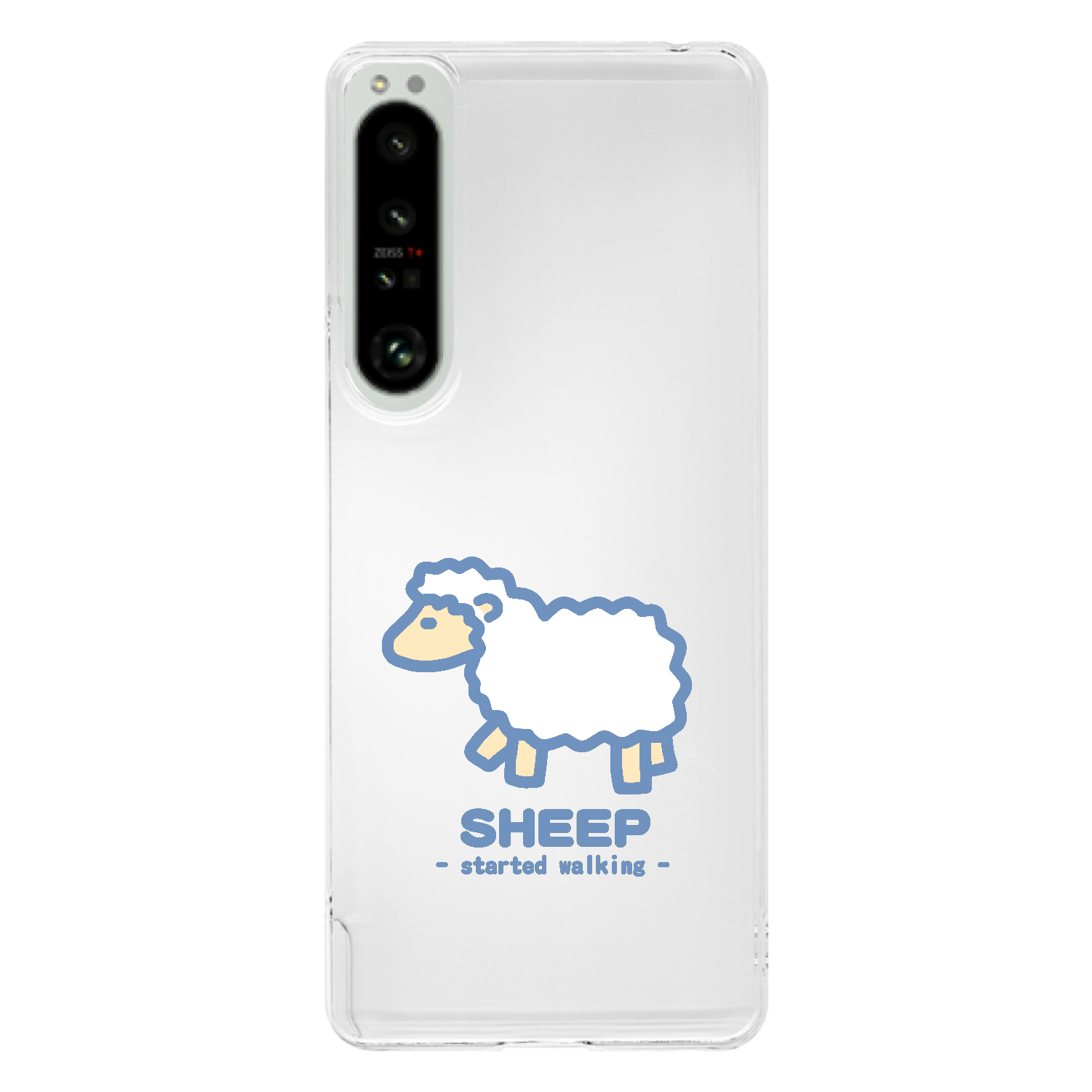 なんとなく歩き出すひつじⅡ（紺） Xperia 1 IV (SO-51C/SOG06/A201SO) ハードケース