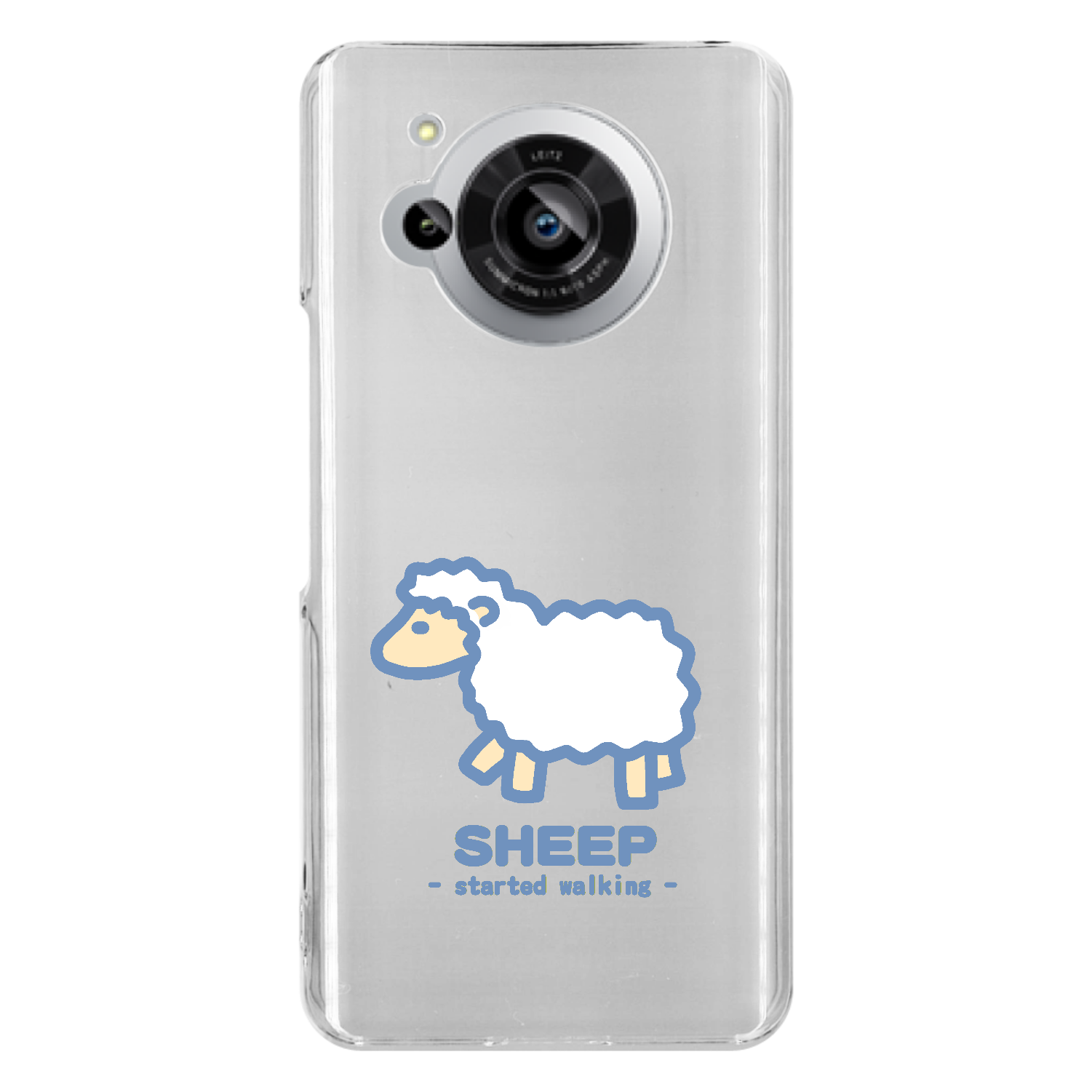 なんとなく歩き出すひつじⅡ（紺） AQUOS R7 (SH-52C/A202SH)ハードケース