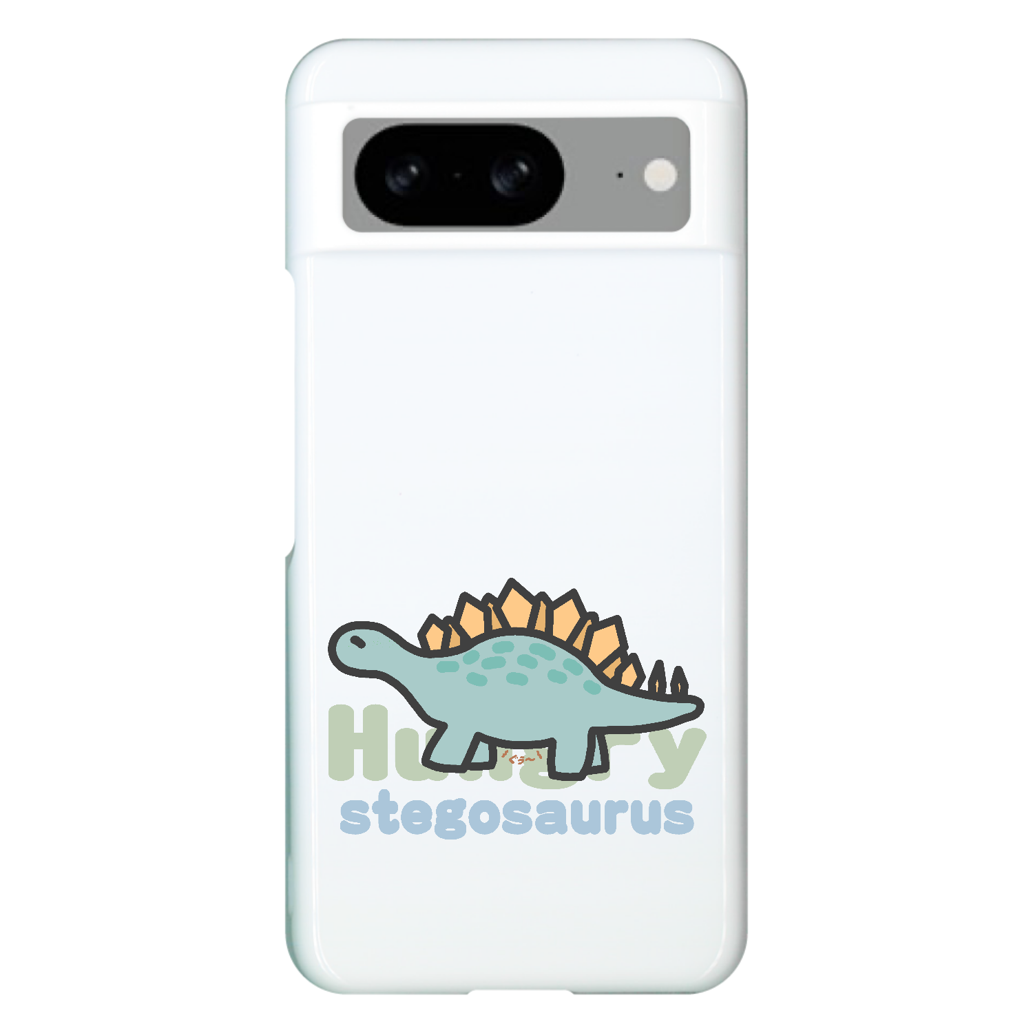 ステゴサウルス　お腹が空いてます（あお） Google Pixel 8 ハードケース