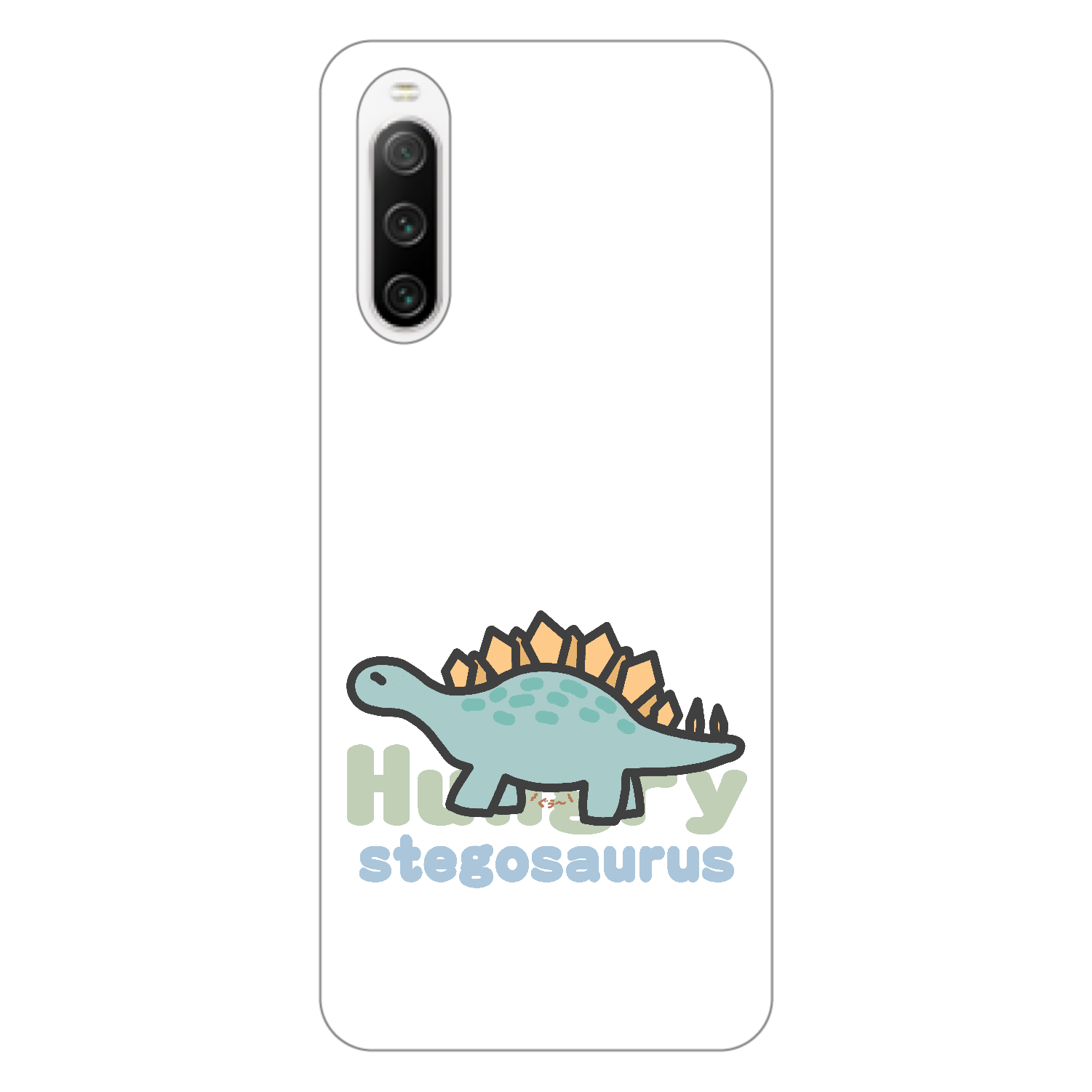 ステゴサウルス　お腹が空いてます（あお） Xperia 10 IV (SO-52C) ハードケース